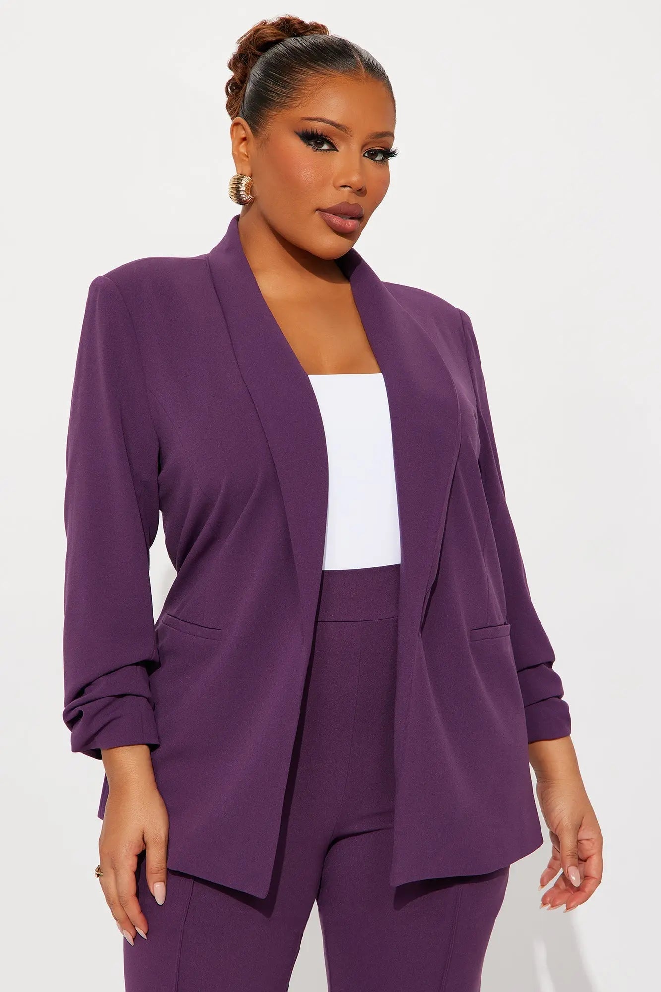 The Celine Blazer - Plum 