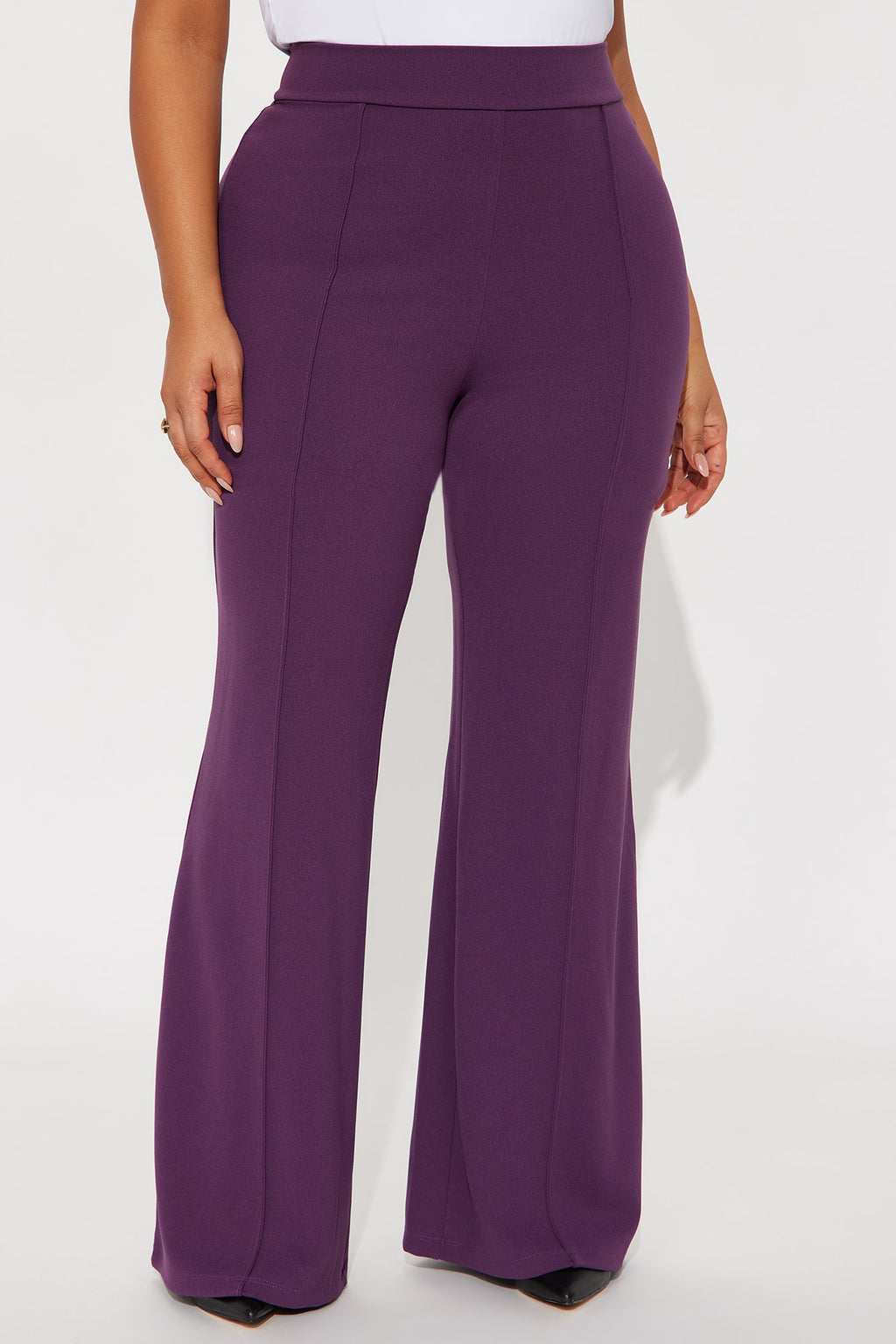 Victoria High Waisted Dress Pants - Plum