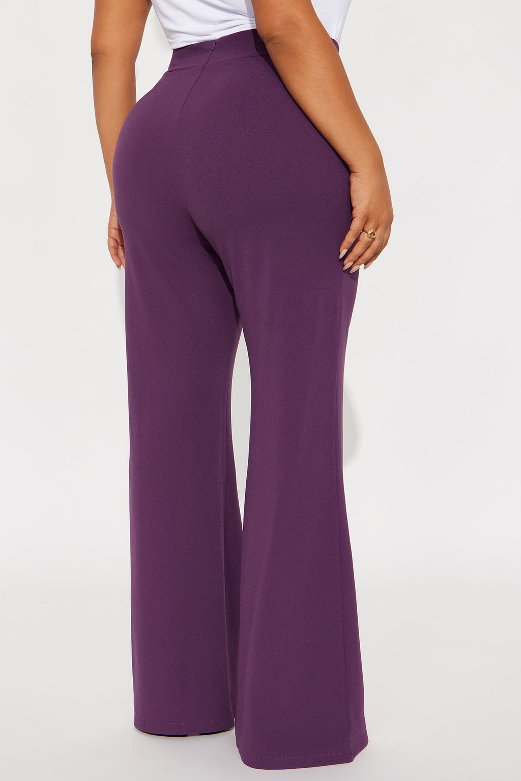 Victoria High Waisted Dress Pants - Plum