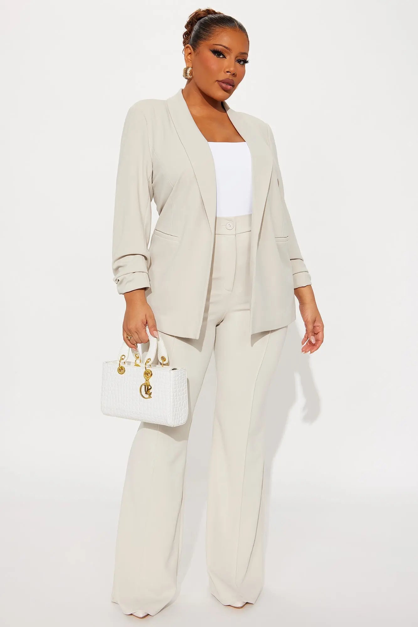The Celine Blazer - Oatmeal 