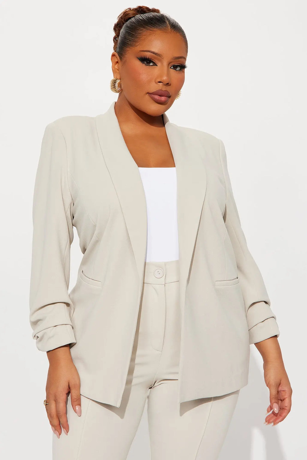 The Celine Blazer - Oatmeal 