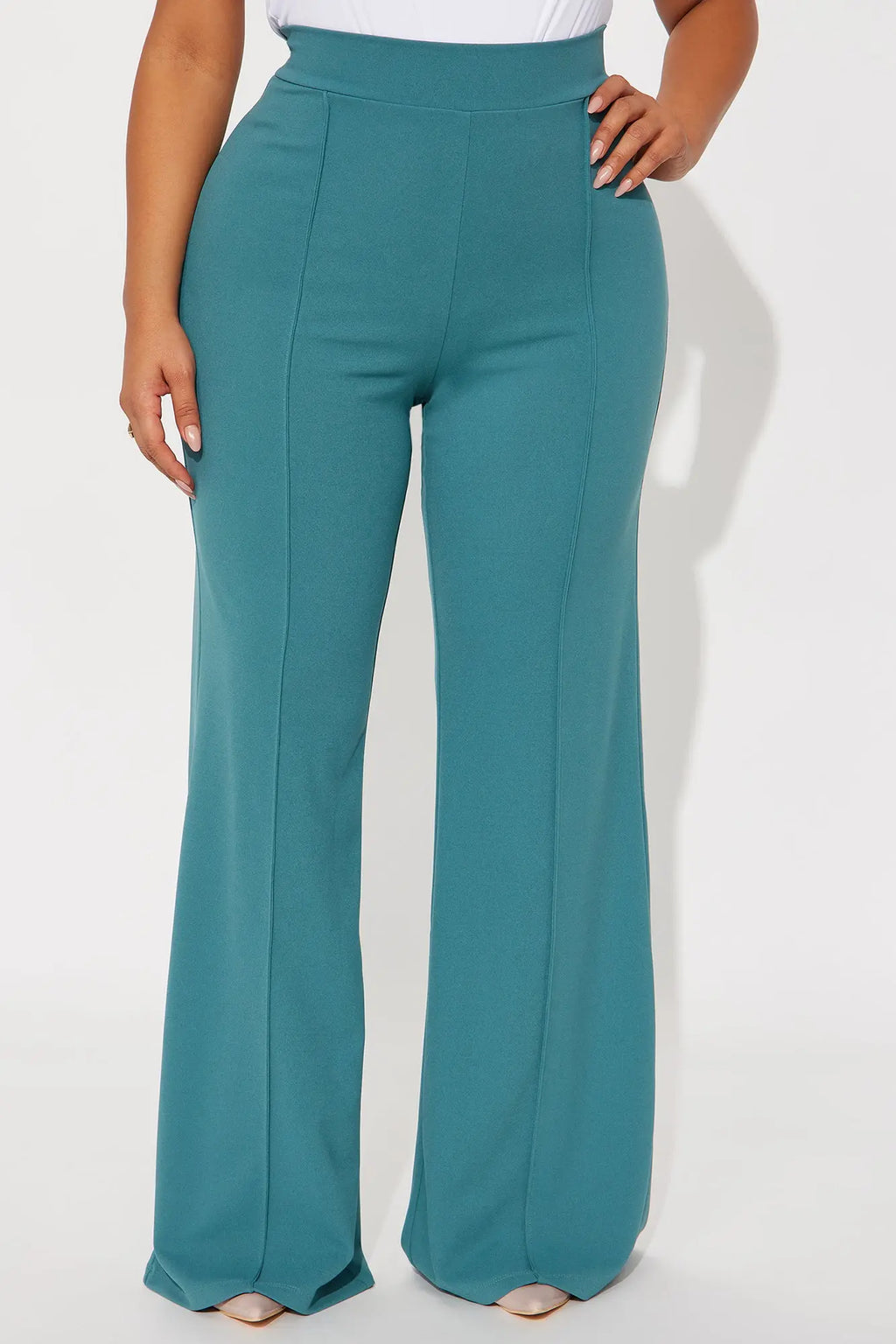 Victoria High Waisted Dress Pants - Jade 