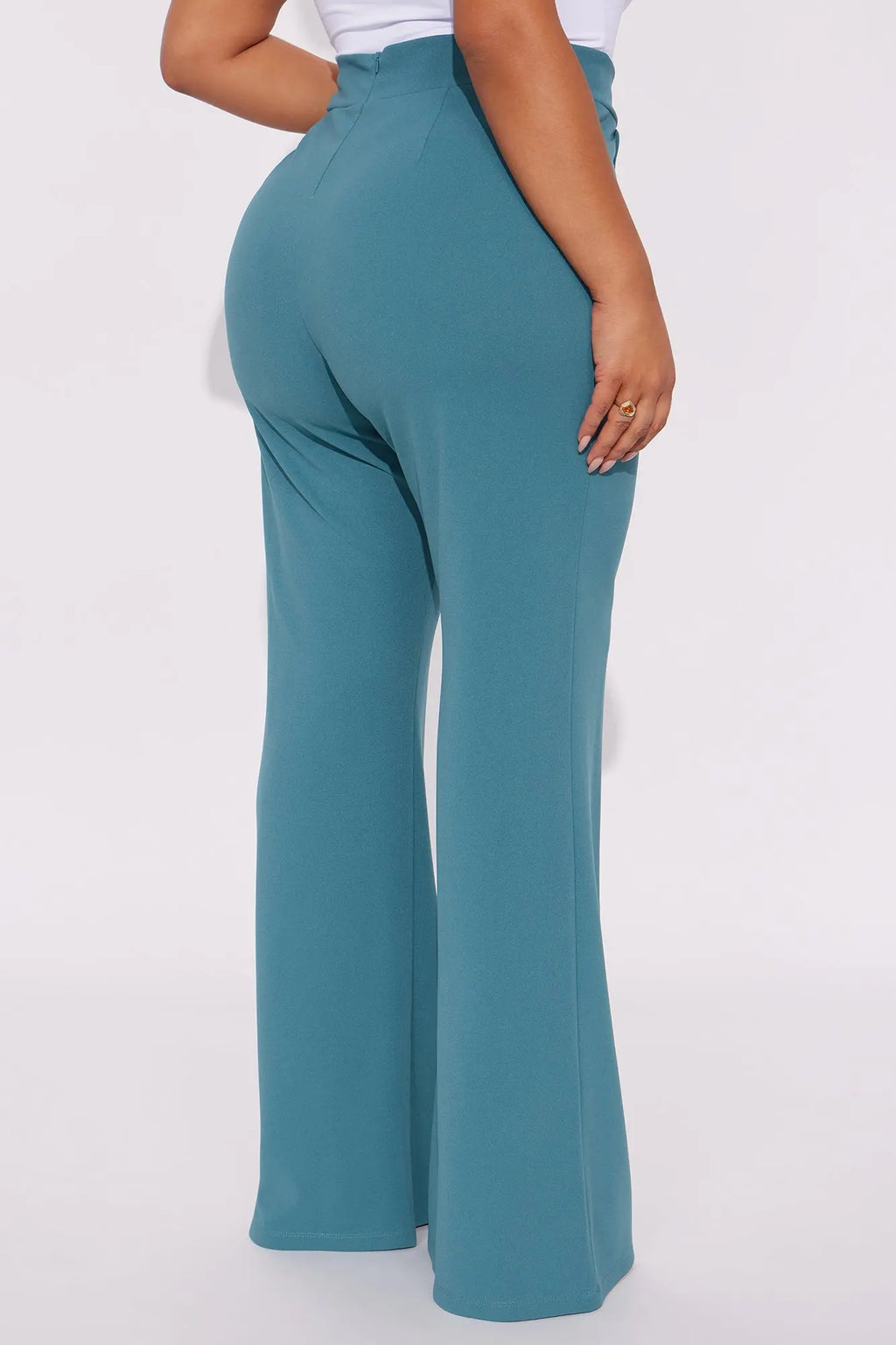 Victoria High Waisted Dress Pants - Jade 