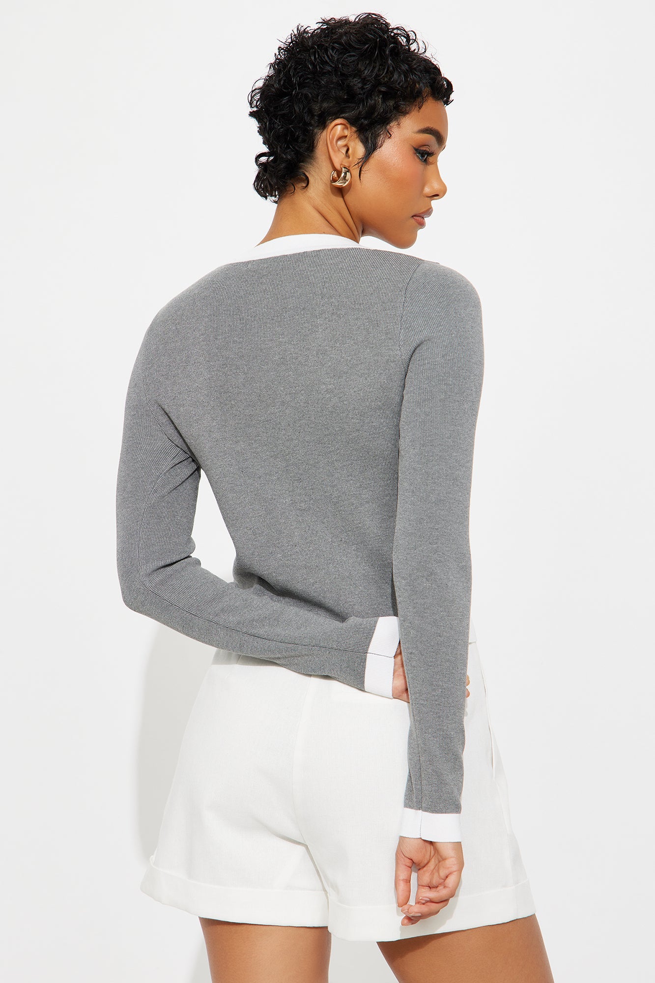 Afternoon Brunch Cardigan - Grey/combo