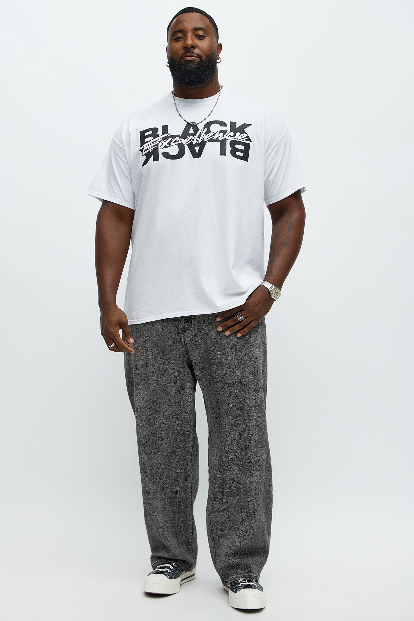 Black Excellence Lifestyle Short Sleeve Tee - White