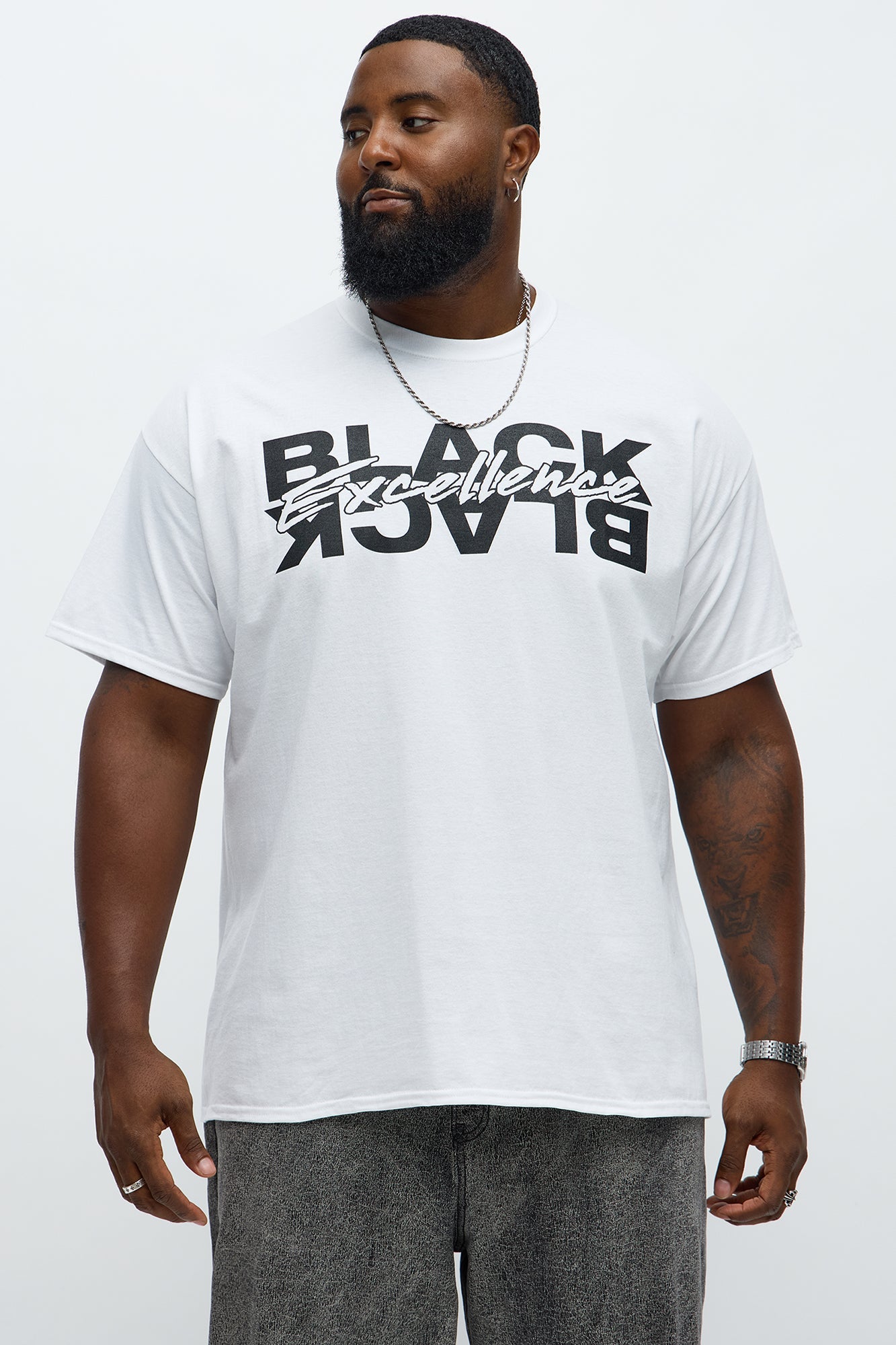 Black Excellence Lifestyle Short Sleeve Tee - White