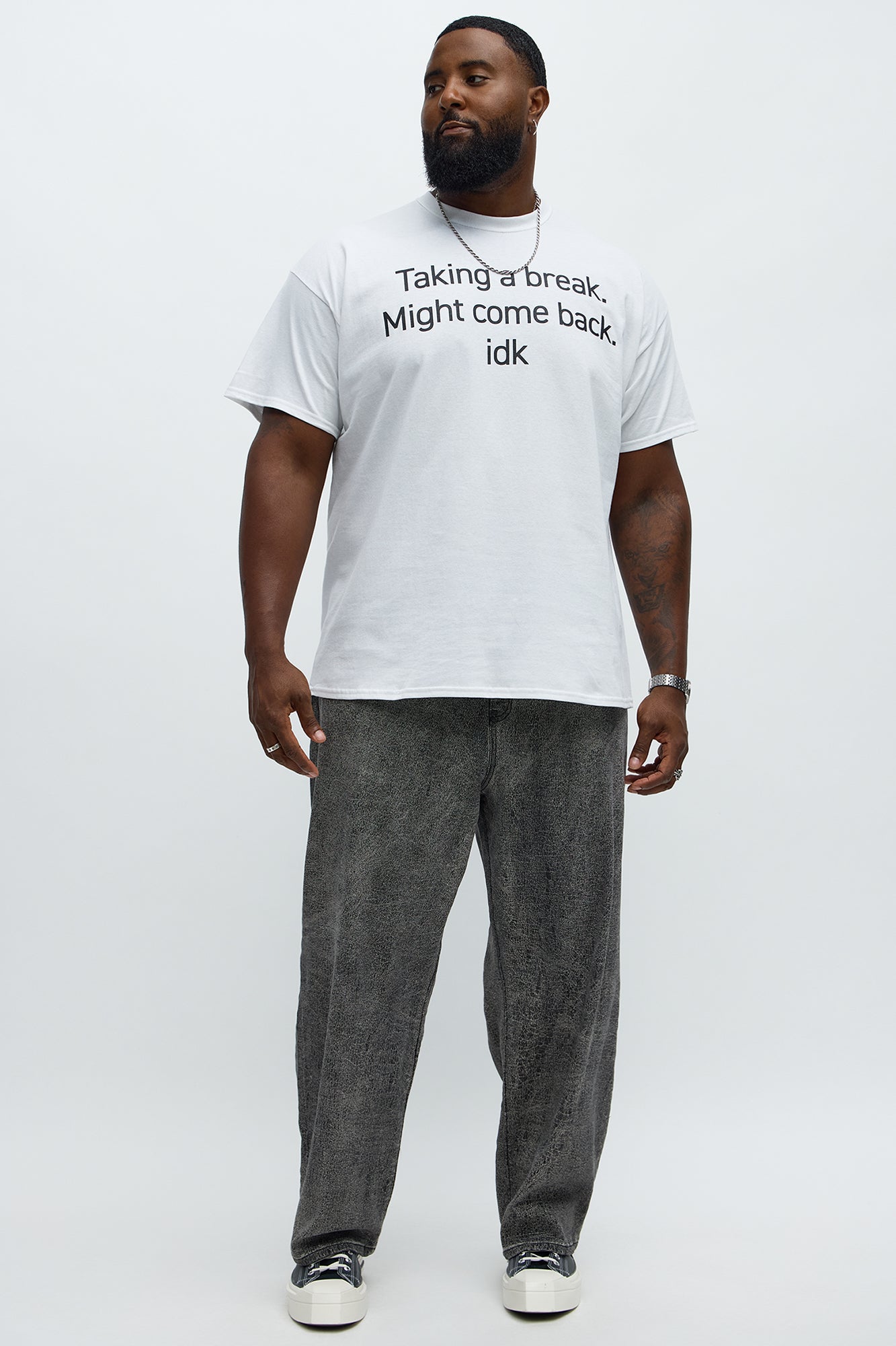 Taking A Break IDK Short Sleeve Tee - White