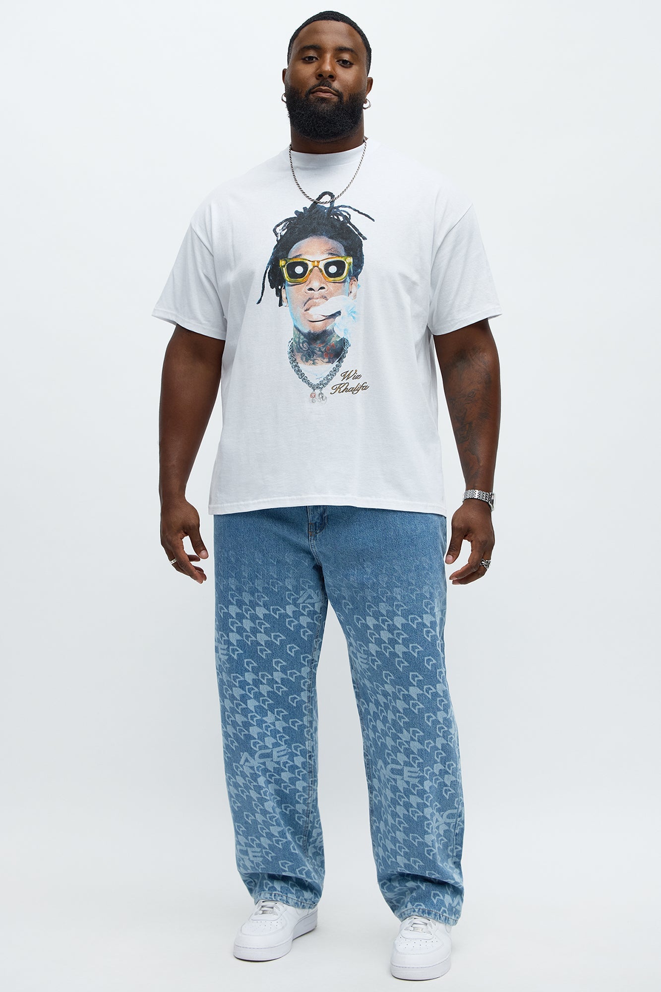Wiz Khalifa Roll Up Short Sleeve Tee - White