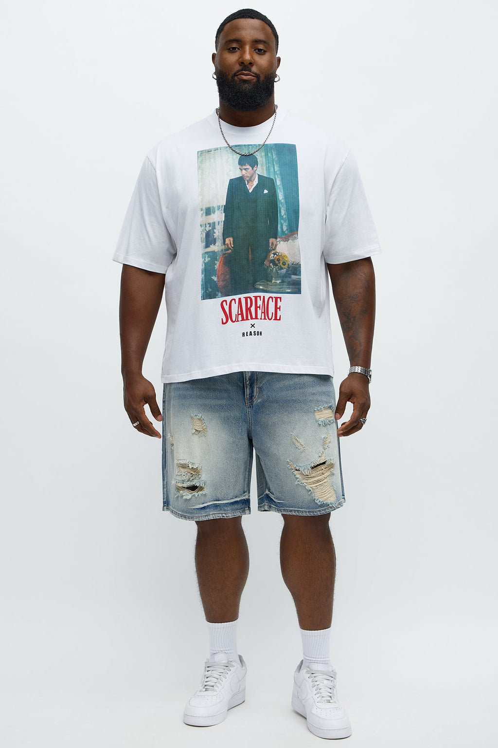 Relaxed Wish You Could Distressed Denim Shorts - Medium Blue Wash