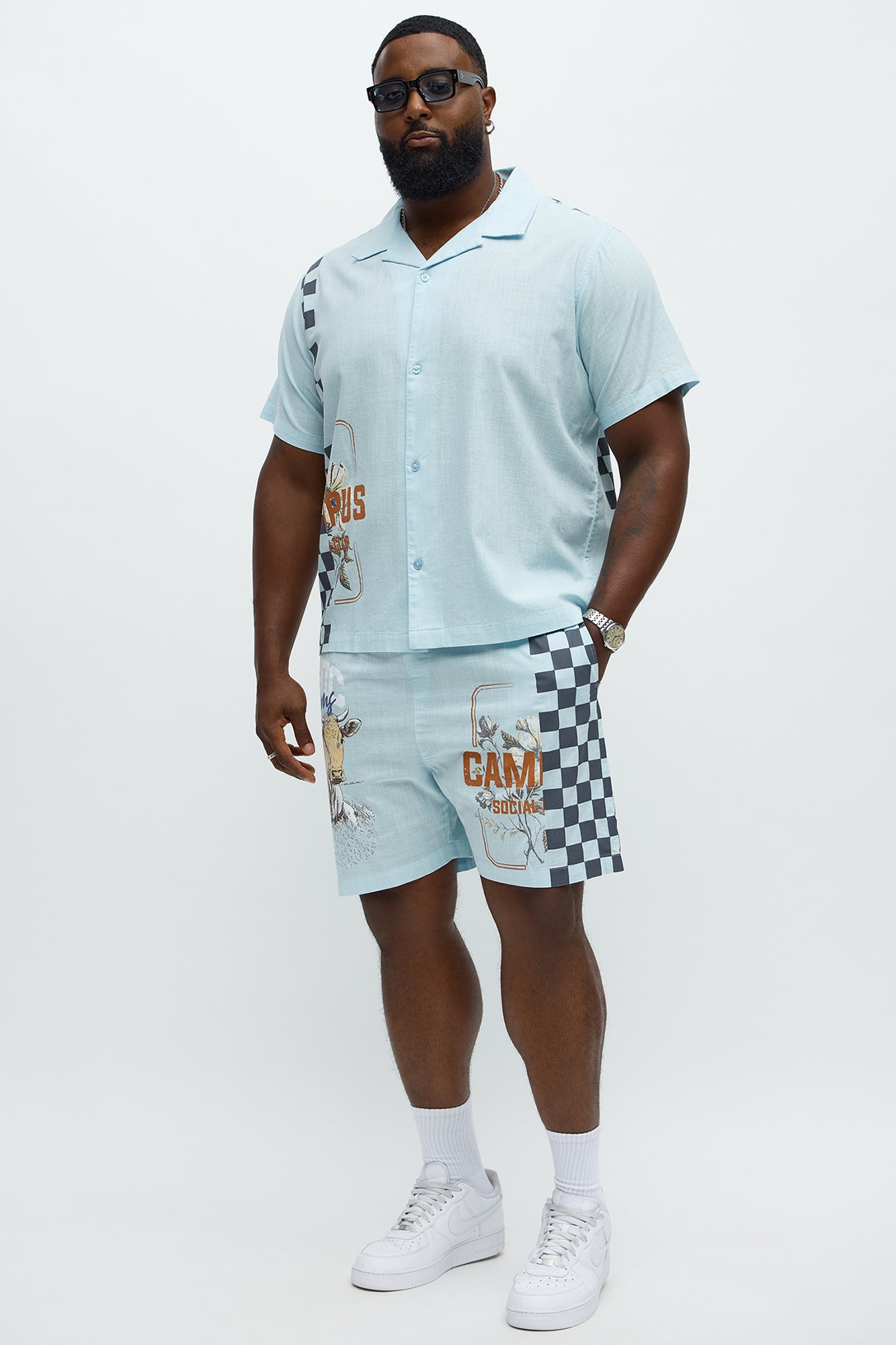 Groves Relaxed Drawstring Shorts - Light Blue