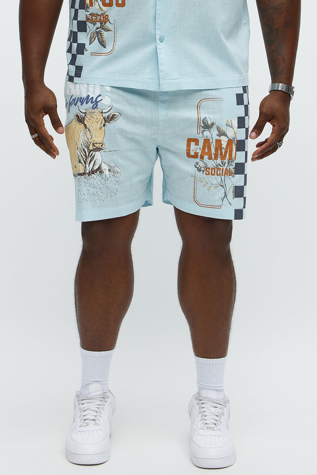 Groves Relaxed Drawstring Shorts - Light Blue