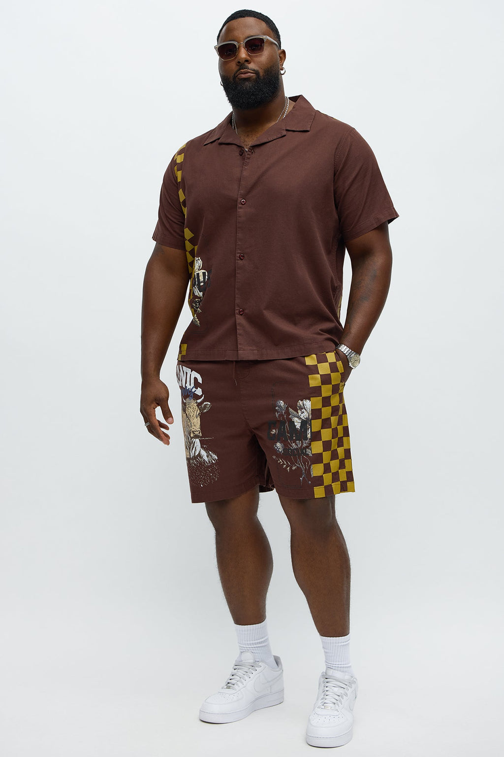 Groves Short Sleeve Button Up Shirt - Dark Brown