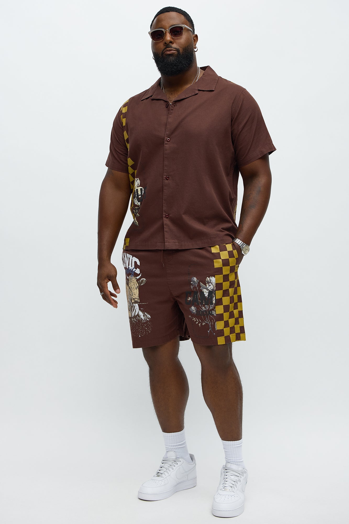 Groves Short Sleeve Button Up Shirt - Dark Brown