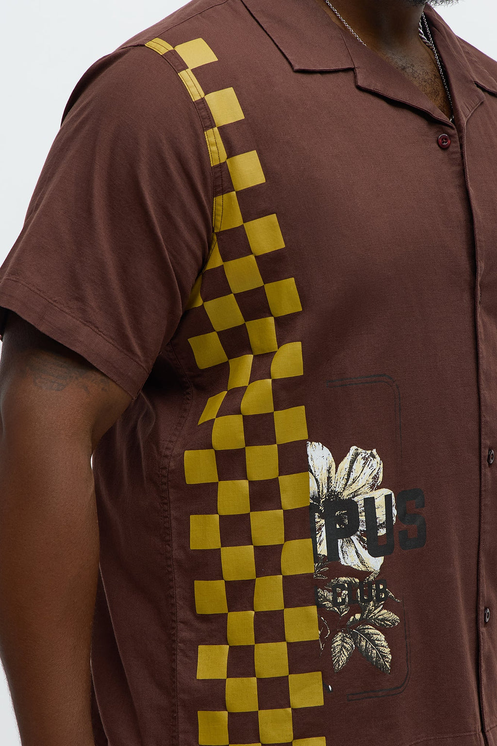 Groves Short Sleeve Button Up Shirt - Dark Brown