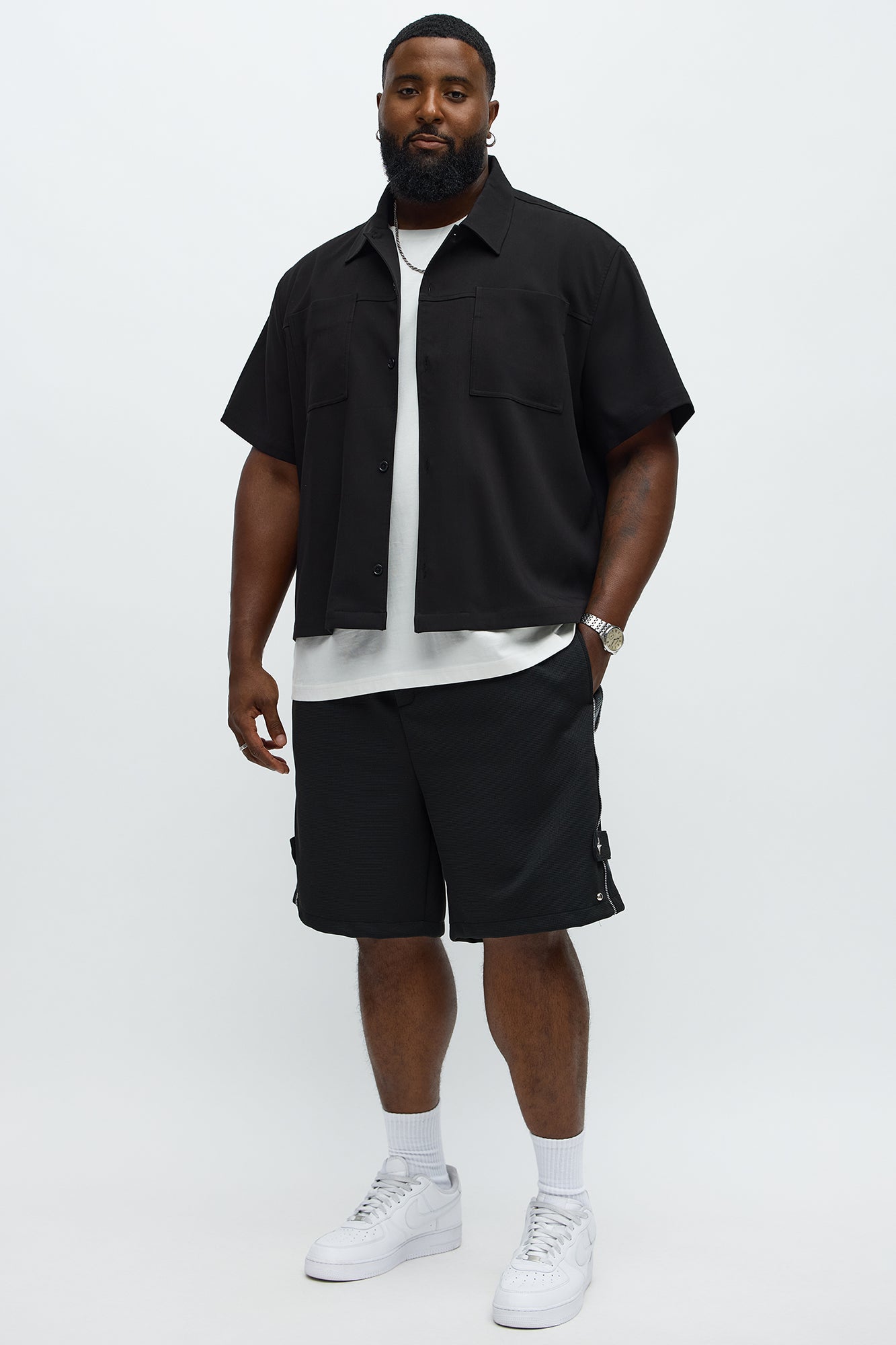 Relaxed Bright Stars Shorts - Black