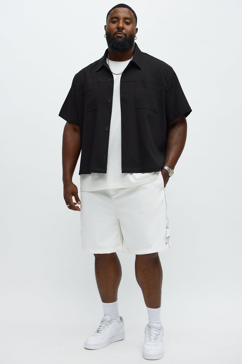 Relaxed Bright Stars Shorts - White