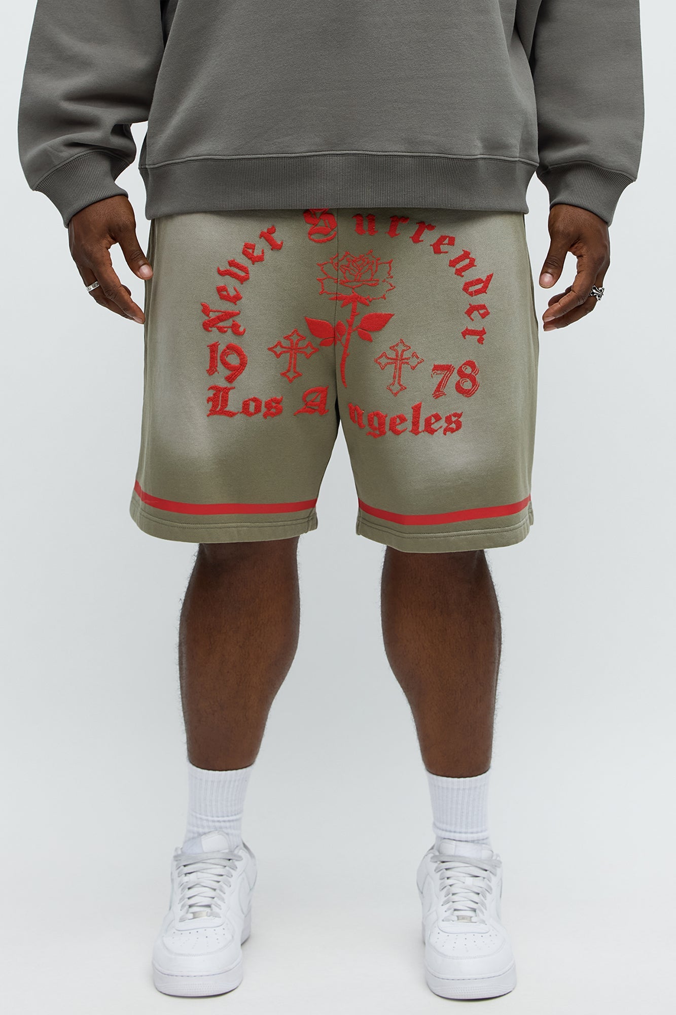 Never Surrender LA Baggy Sweatshort - Green