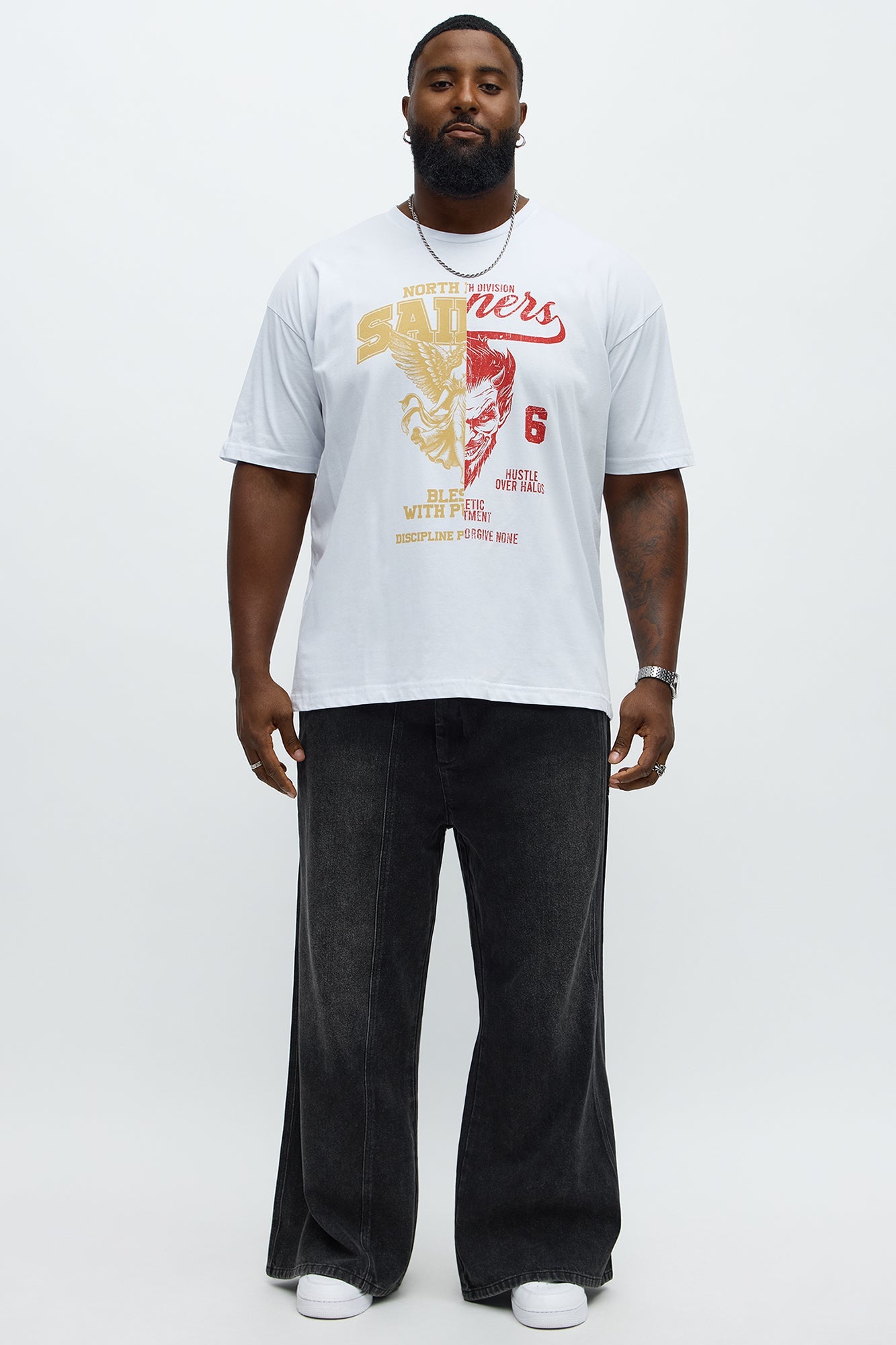 North Division Hustle Halos Short Sleeve Tee - White