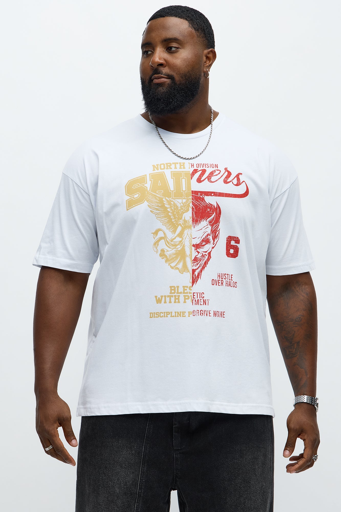 North Division Hustle Halos Short Sleeve Tee - White
