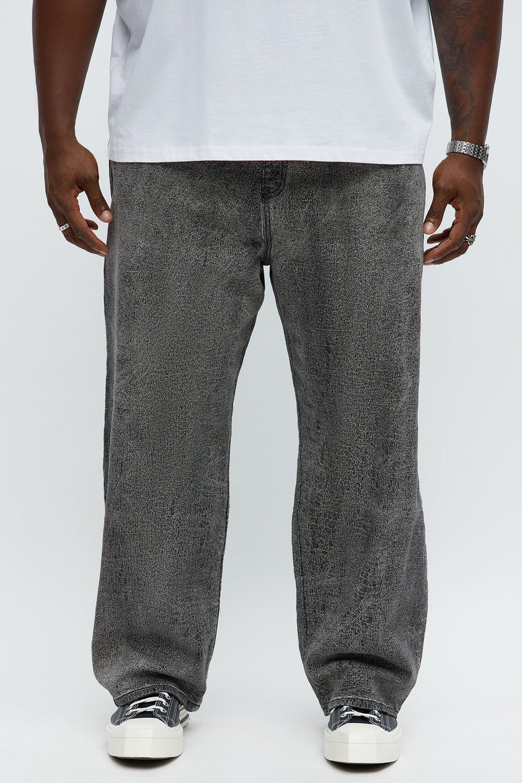 Crack The Code Baggy Jeans - Grey
