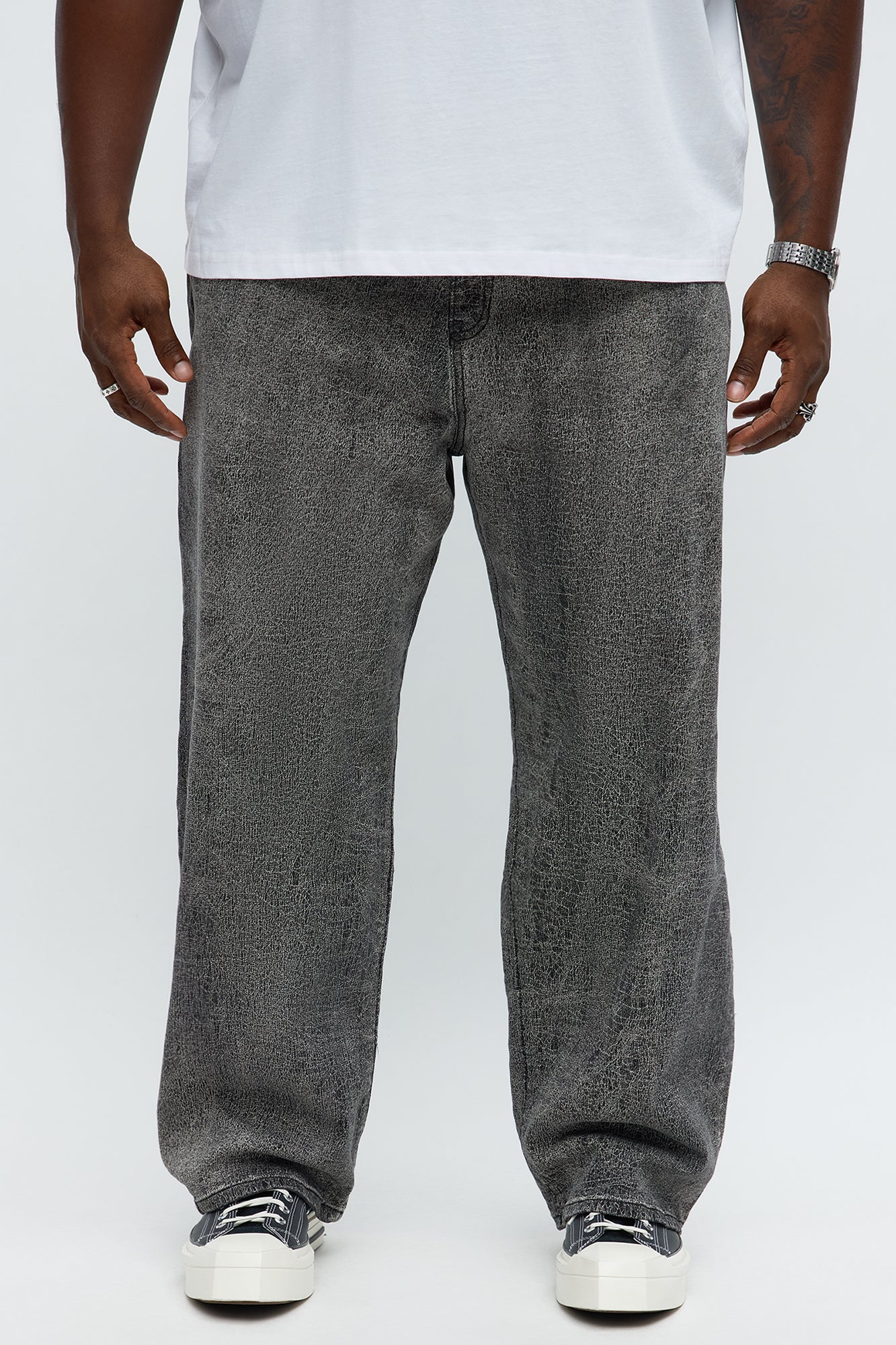 Crack The Code Baggy Jeans - Grey
