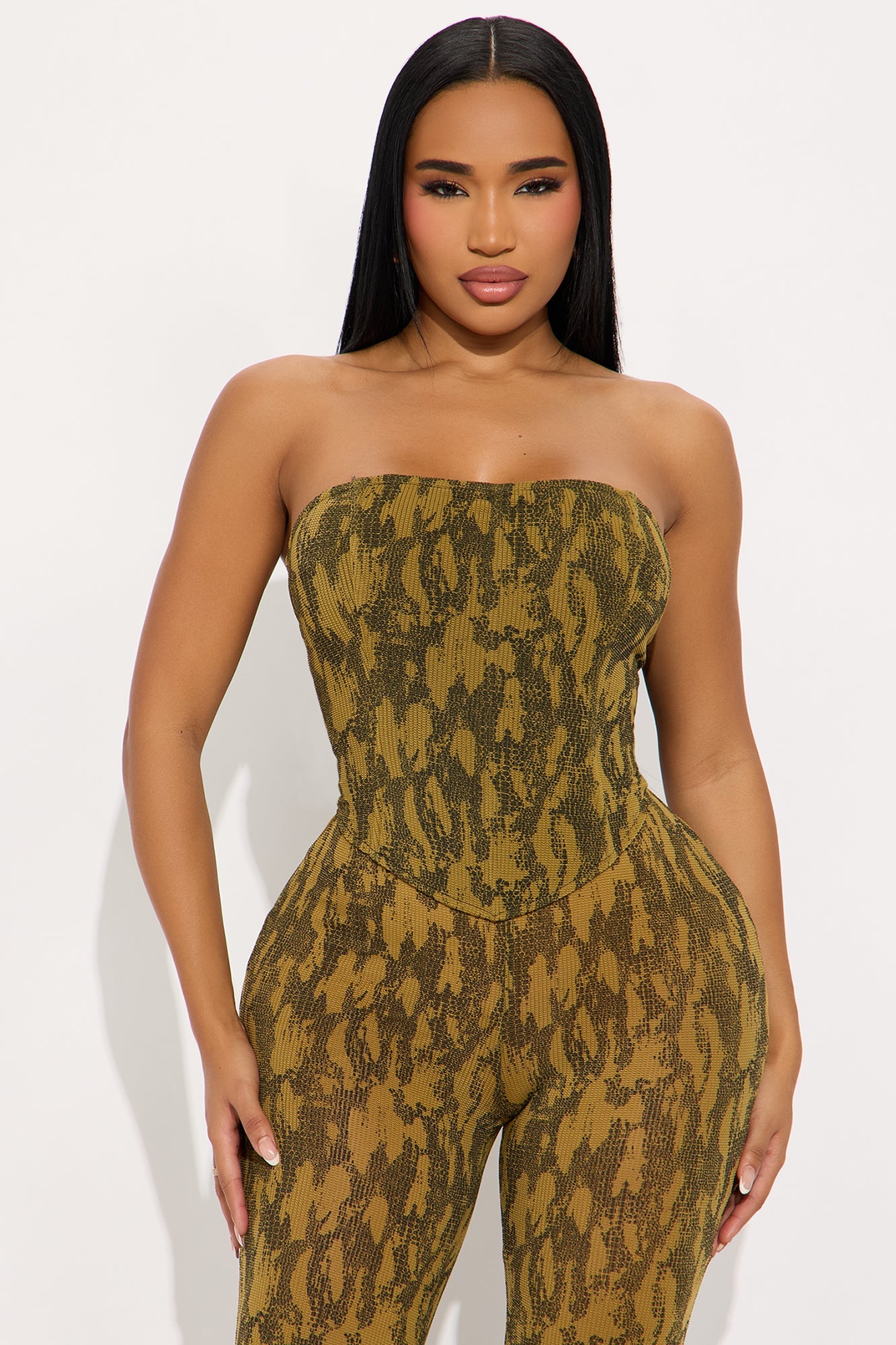Kora Corset Pant Set - Olive