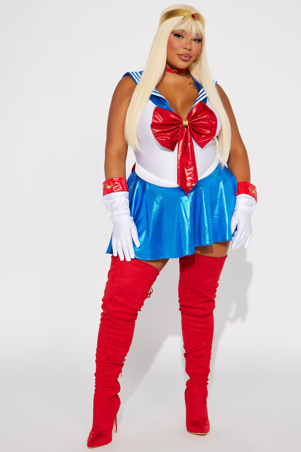 Moon Power Princess 5 Piece Costume Set - White/combo