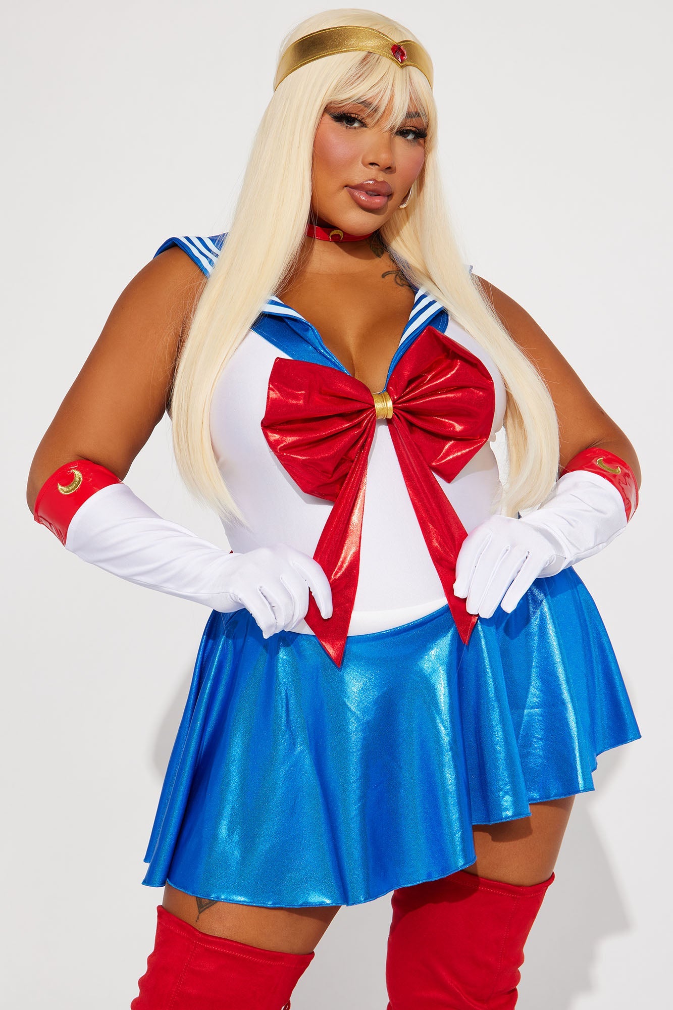 Moon Power Princess 5 Piece Costume Set - White/combo
