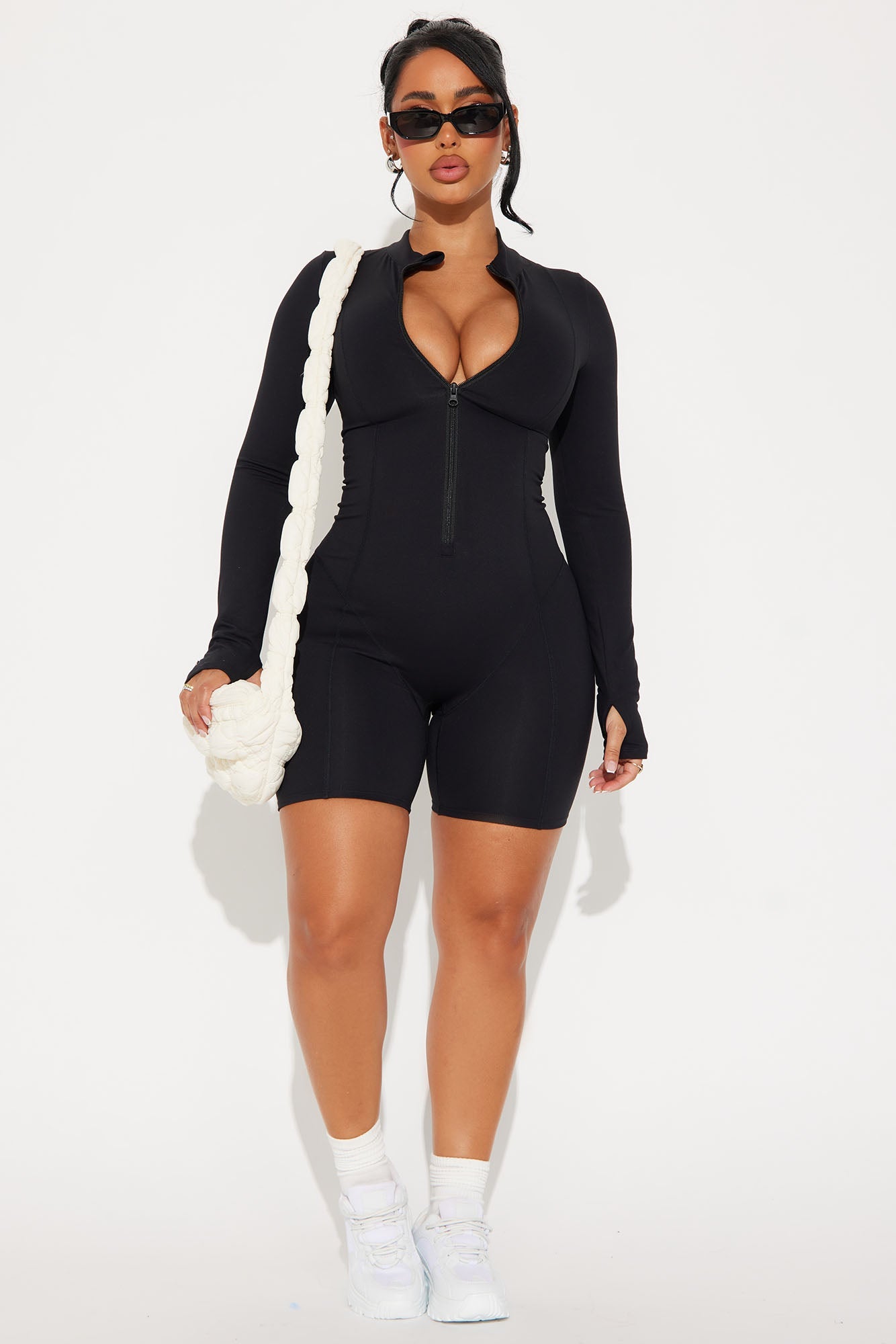 Trail Trek Super Soft Active Romper - Black