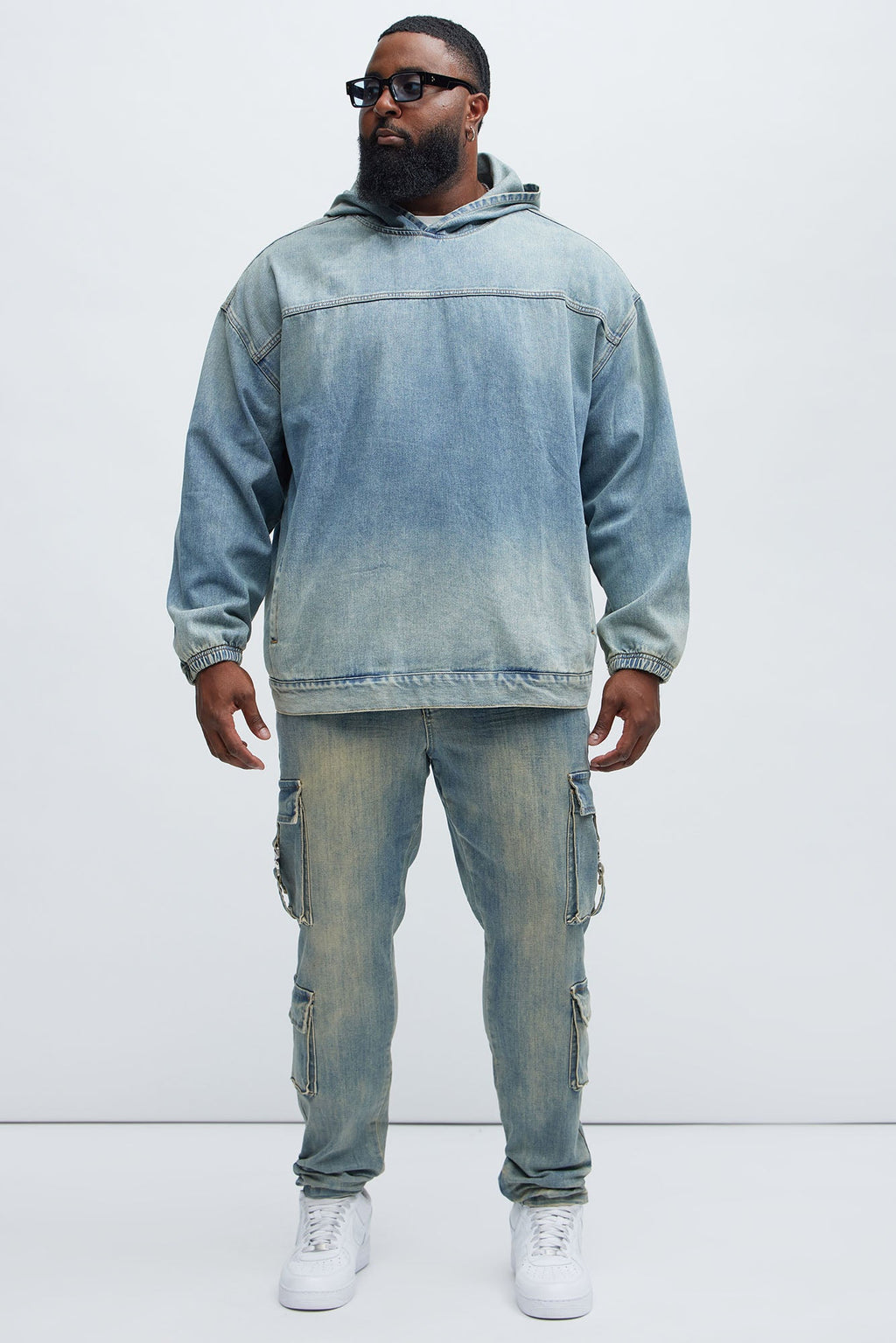 Manatee Denim Pullover Jacket - Light Blue Wash