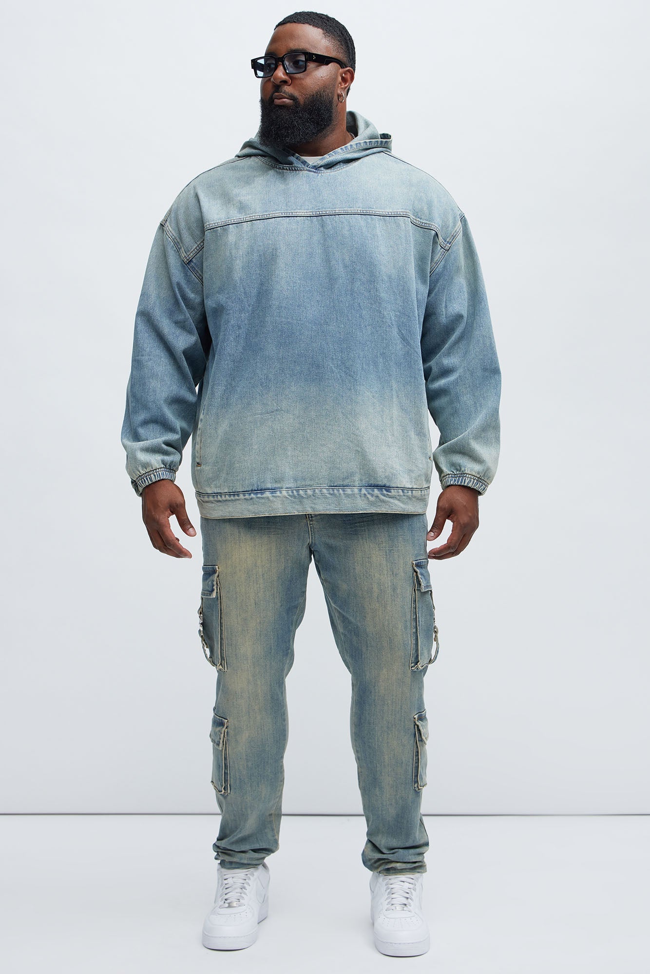 Manatee Denim Pullover Jacket - Light Blue Wash