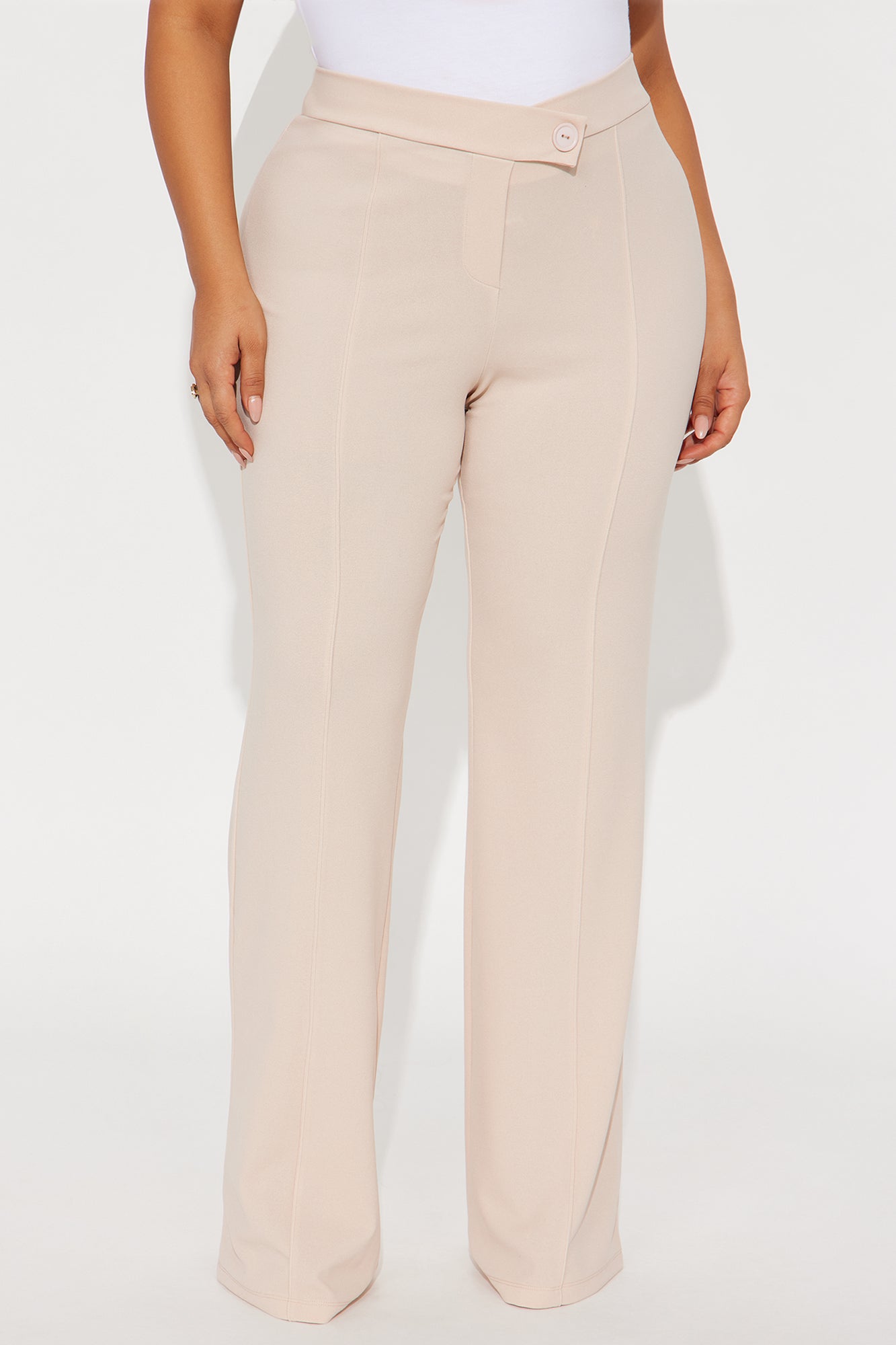 Tall Call It Even Wide Leg Dress Pants - Oatmeal