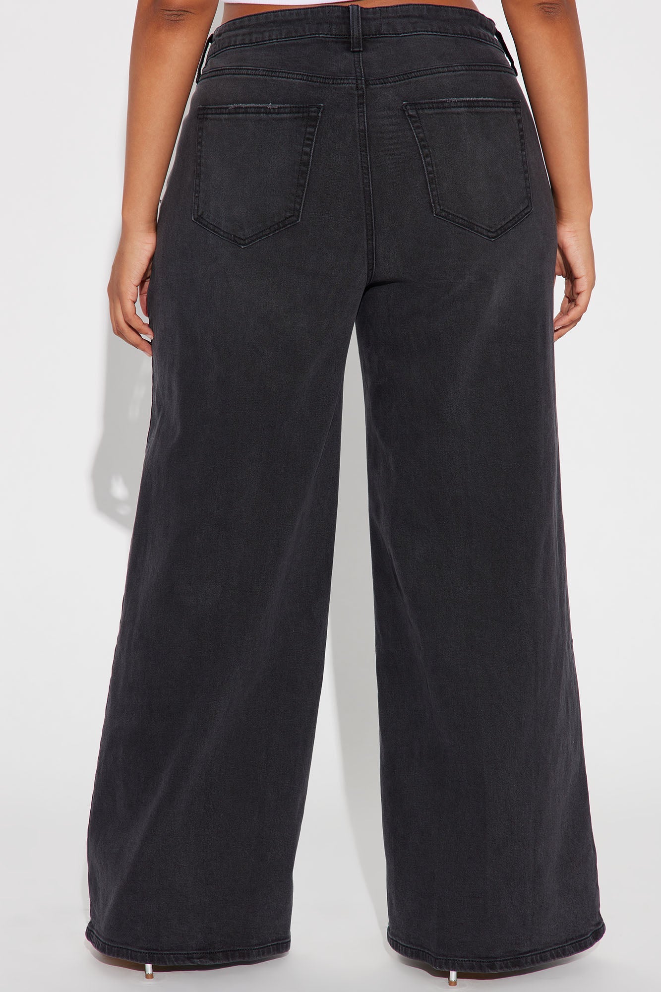 Time Well Spent Stretch Wide Leg Jeans - Black Wash