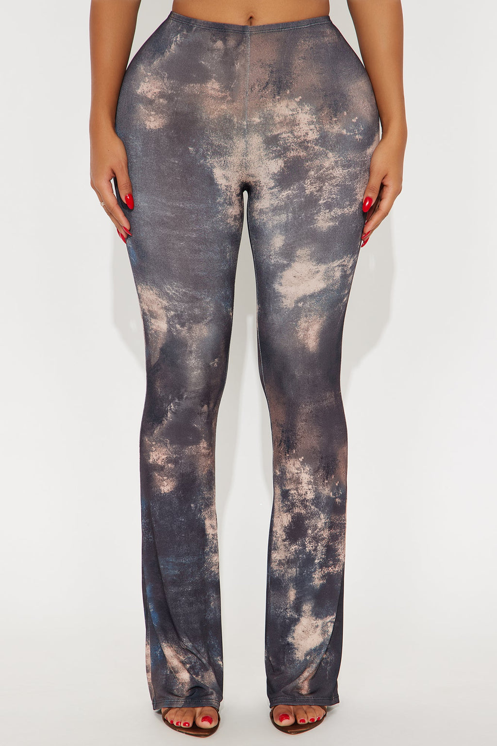 Azani High Rise Flare Leg Pant 33 - Brown/combo