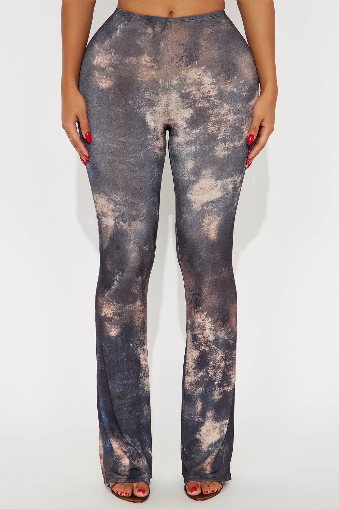 Azani High Rise Flare Leg Pant 33 - Brown/combo