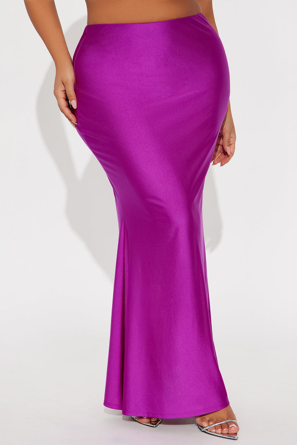 Kiki Mermaid Jersey Maxi Skirt - Magenta