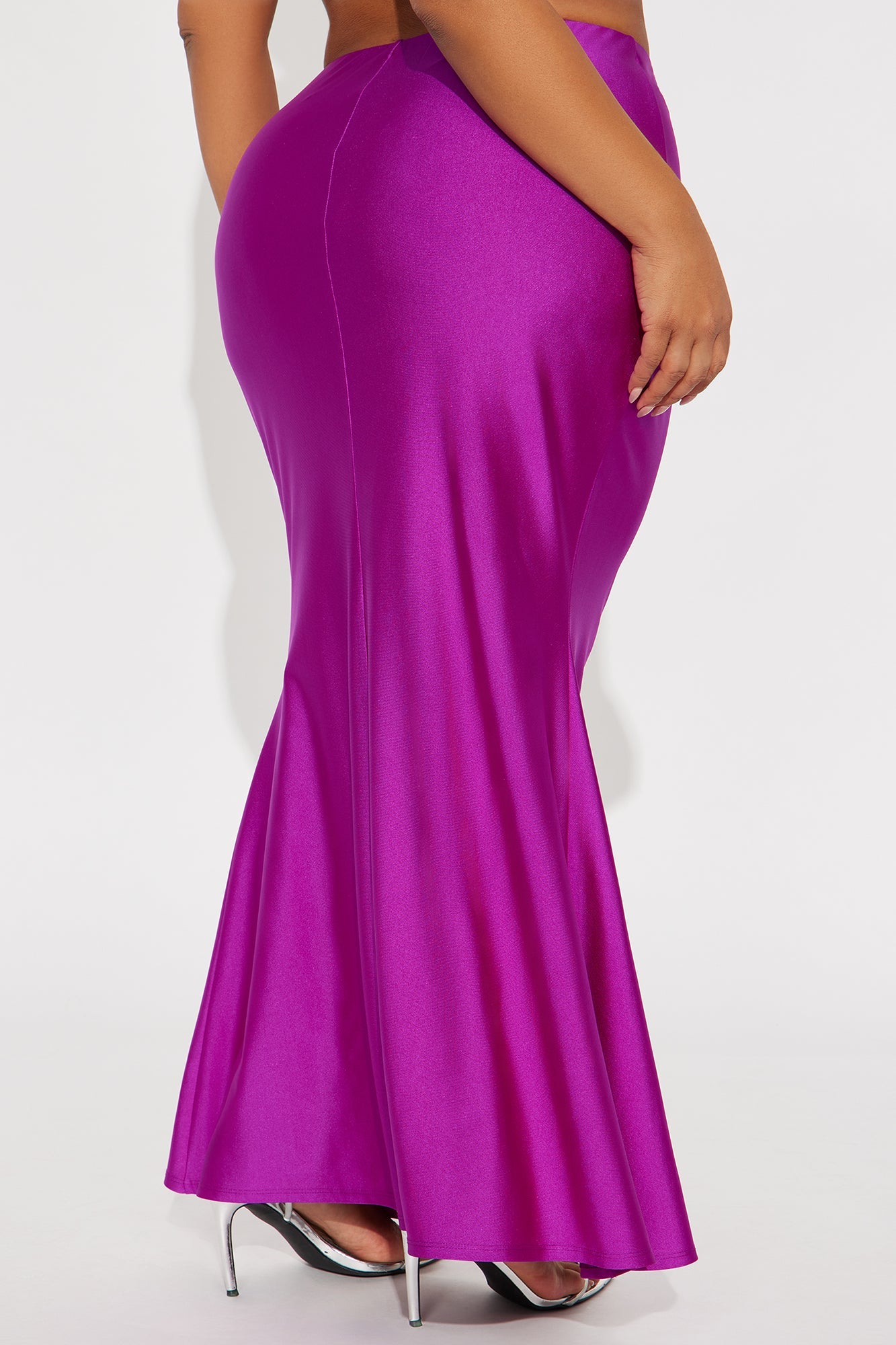 Kiki Mermaid Jersey Maxi Skirt - Magenta