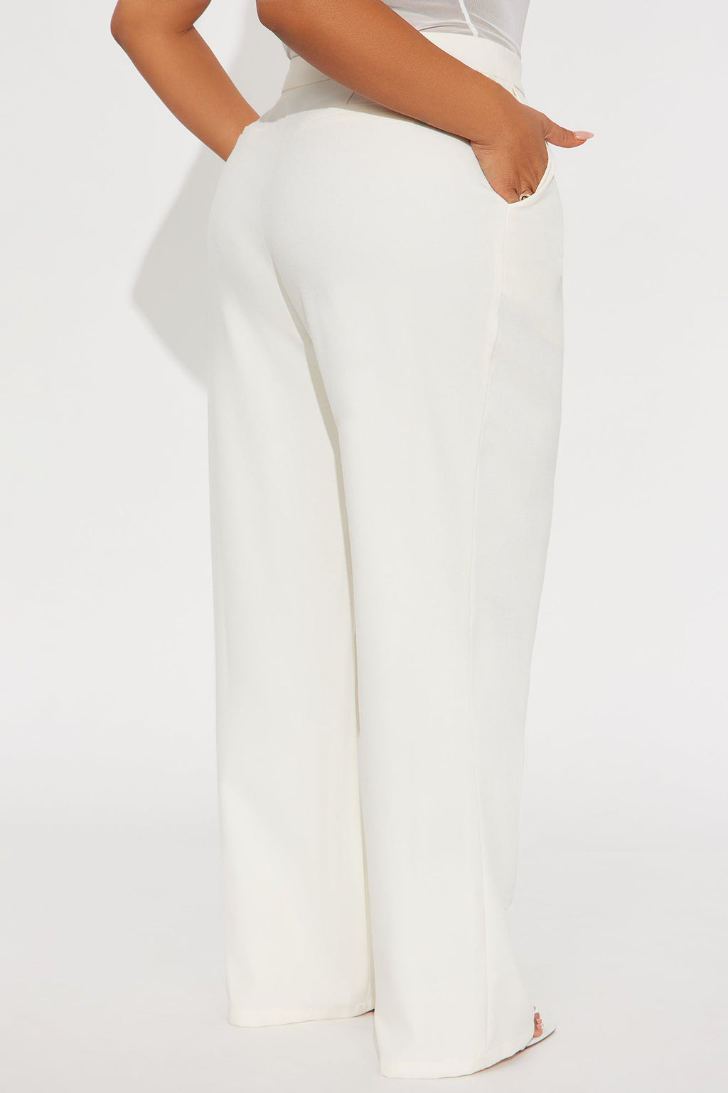 Alexandra High Rise Structured Twill Trouser - Ivory