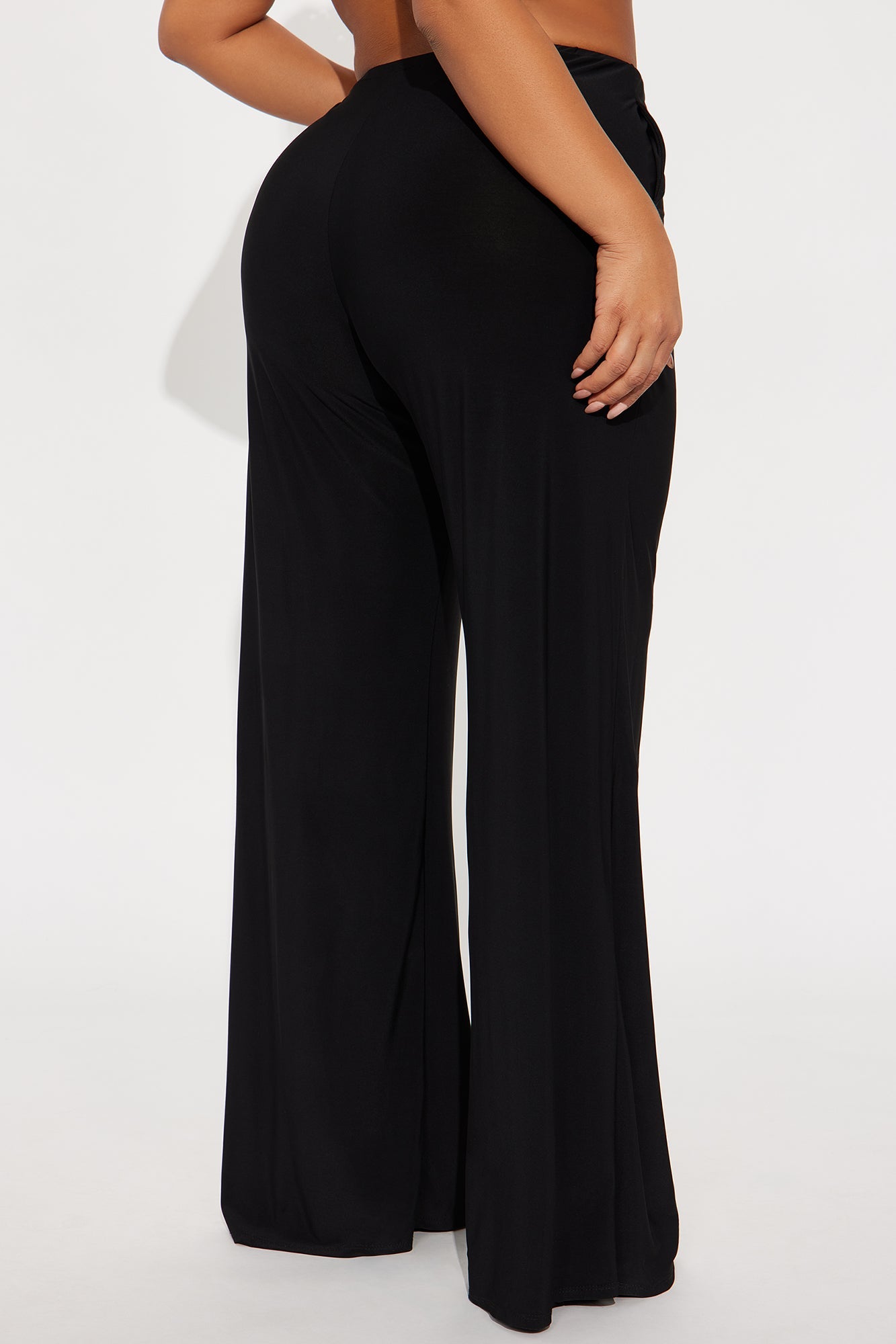 Promise Me Low Rise Wide Leg Travel Pant 33 - Black