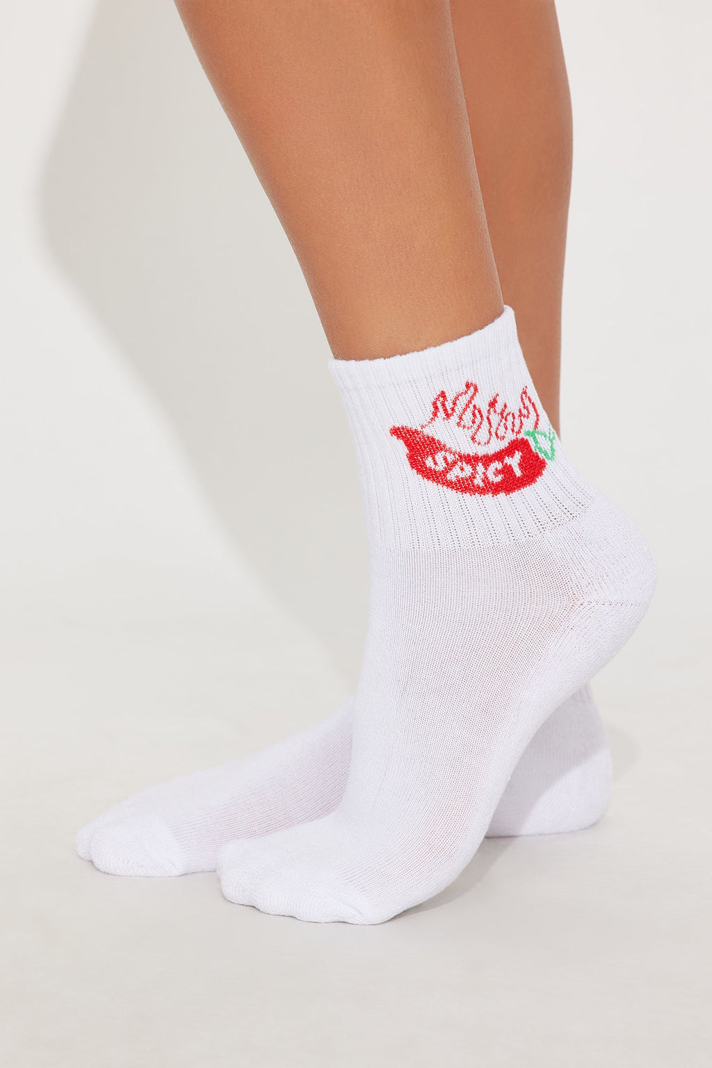 A Bit Spicy Socks - White/combo