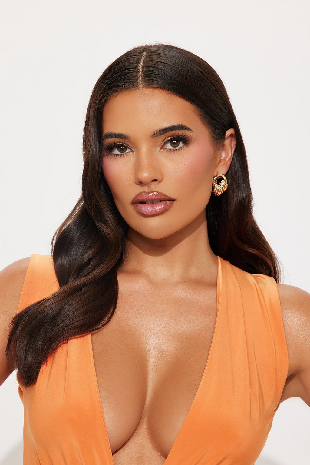 Always An Angel Textured Hoop Earrings - Gold