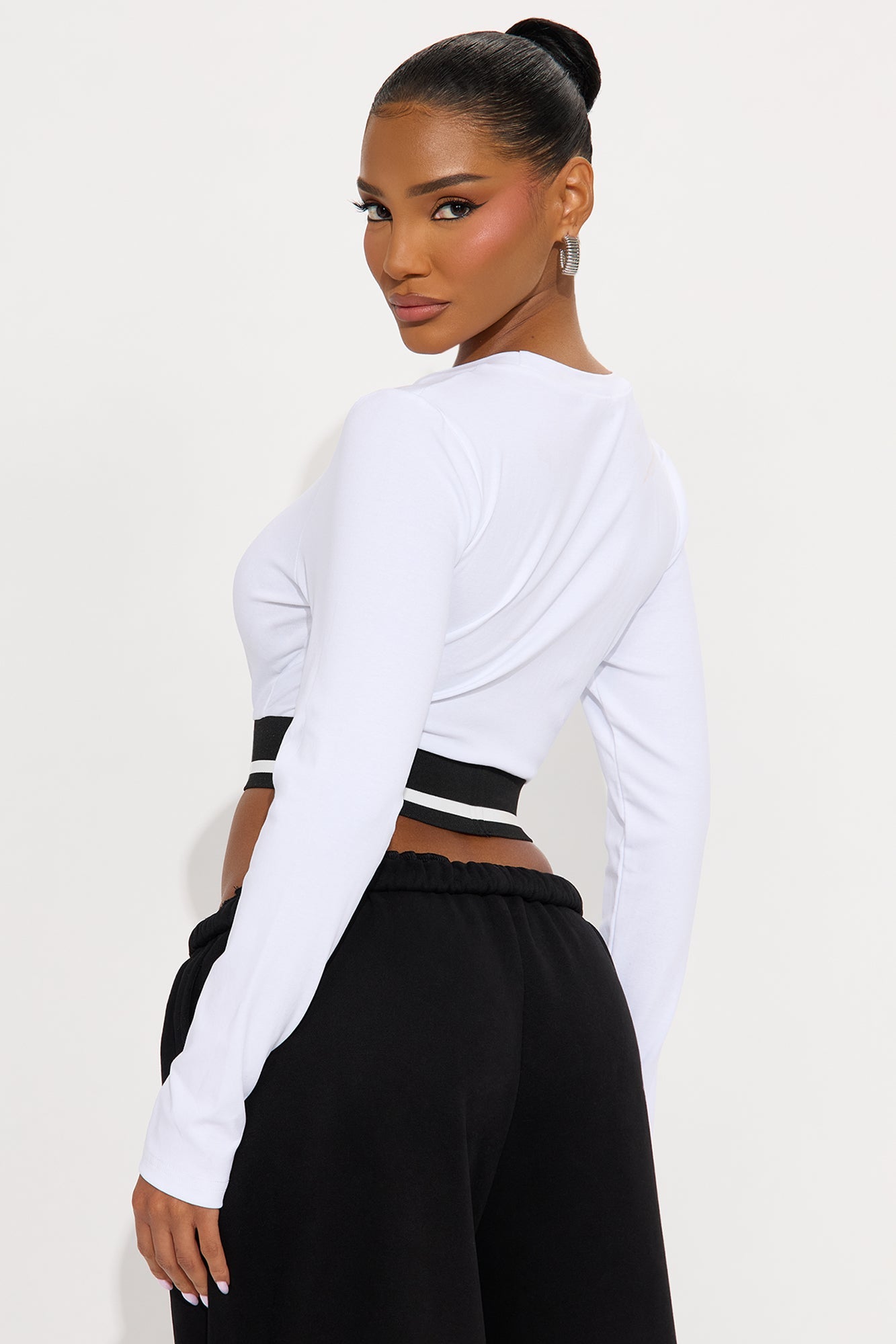 Made In LA Long Sleeve Baby Tee - White/combo