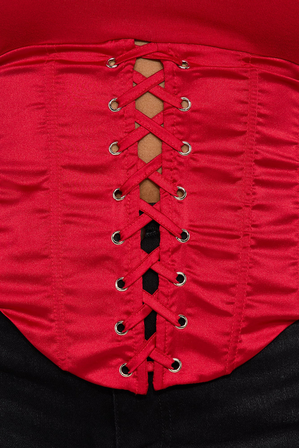 Love On The Line Corset Top - Red