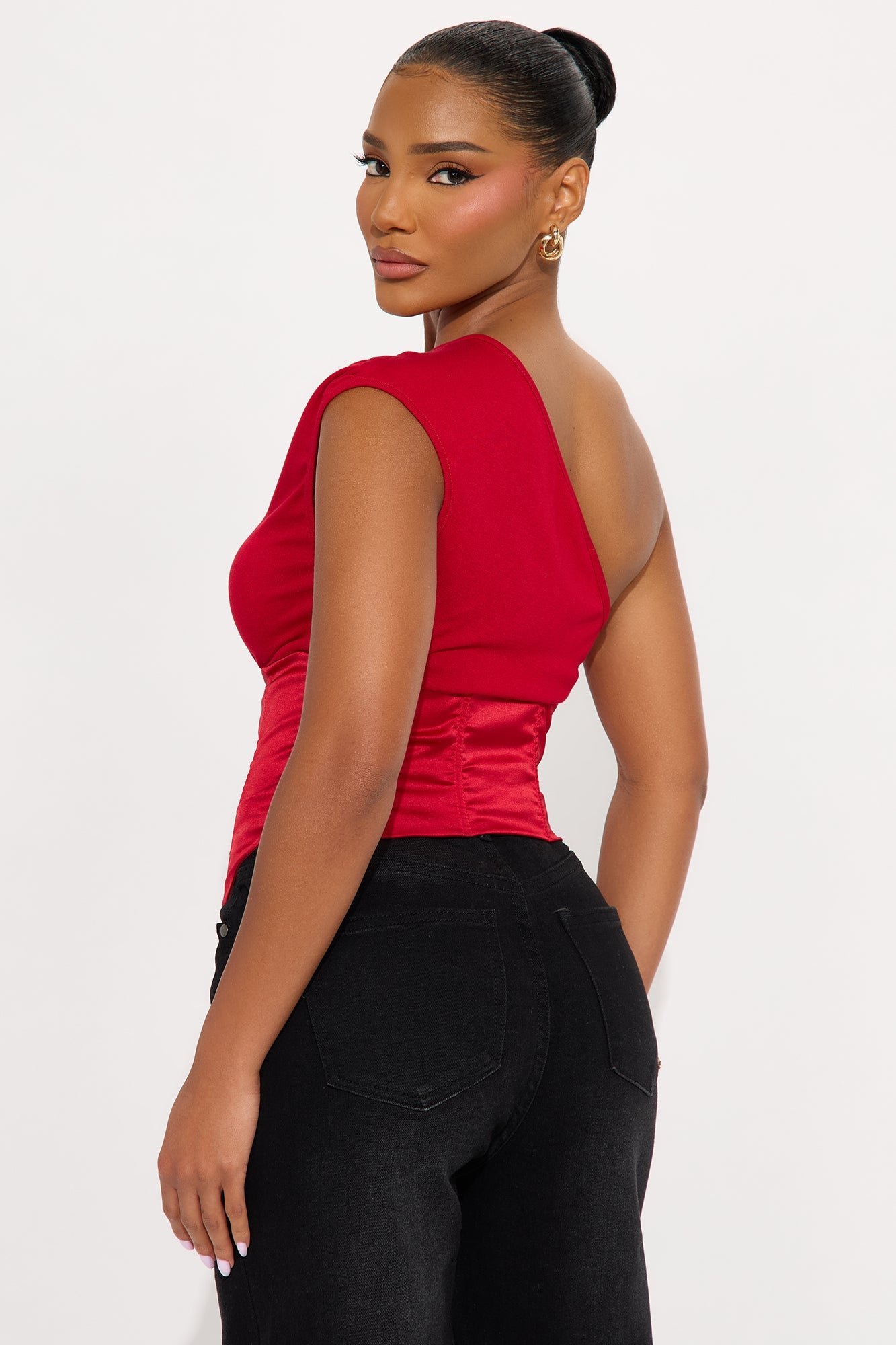 Love On The Line Corset Top - Red