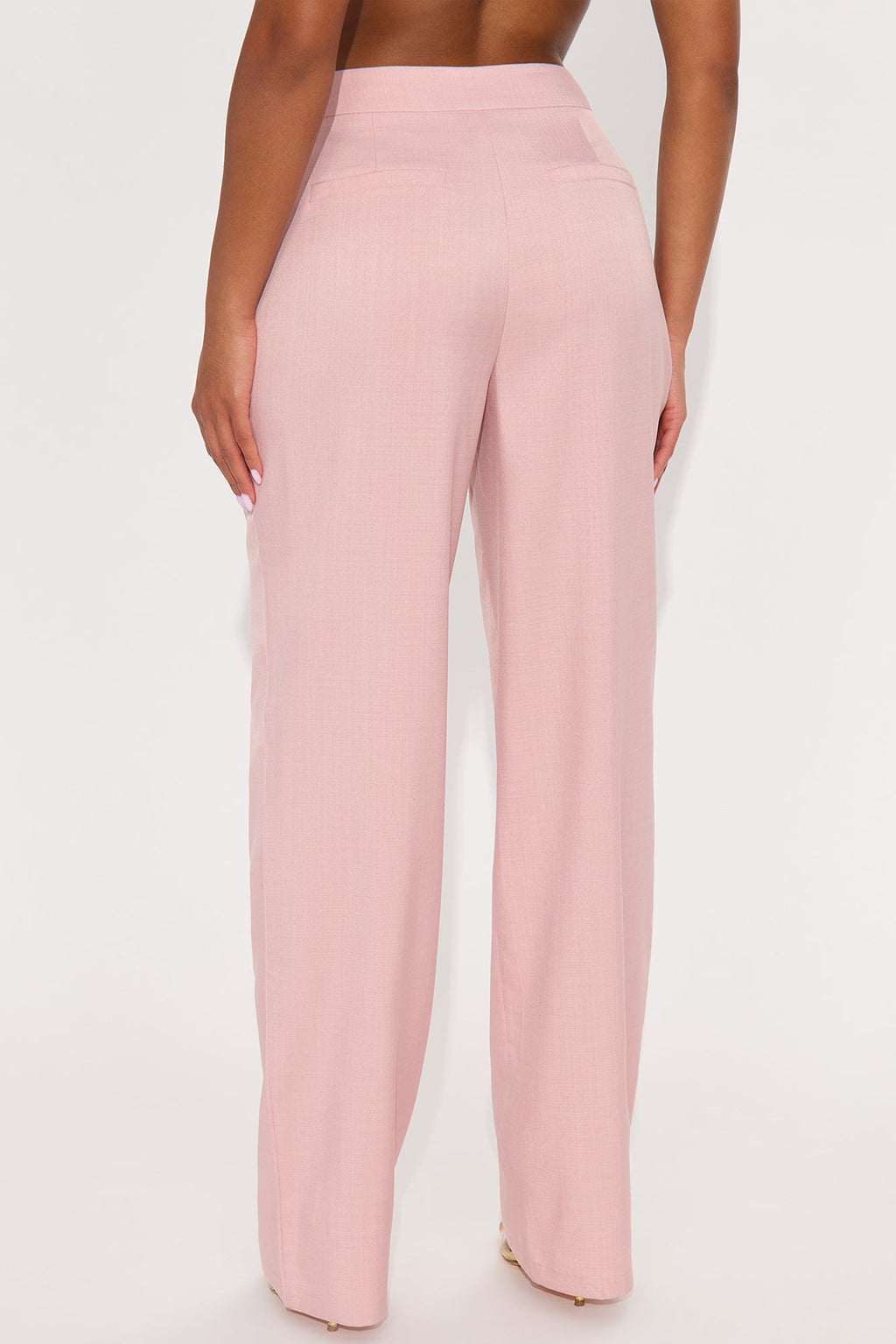 Jayla Twill Wide Leg Trouser Pant - Mauve