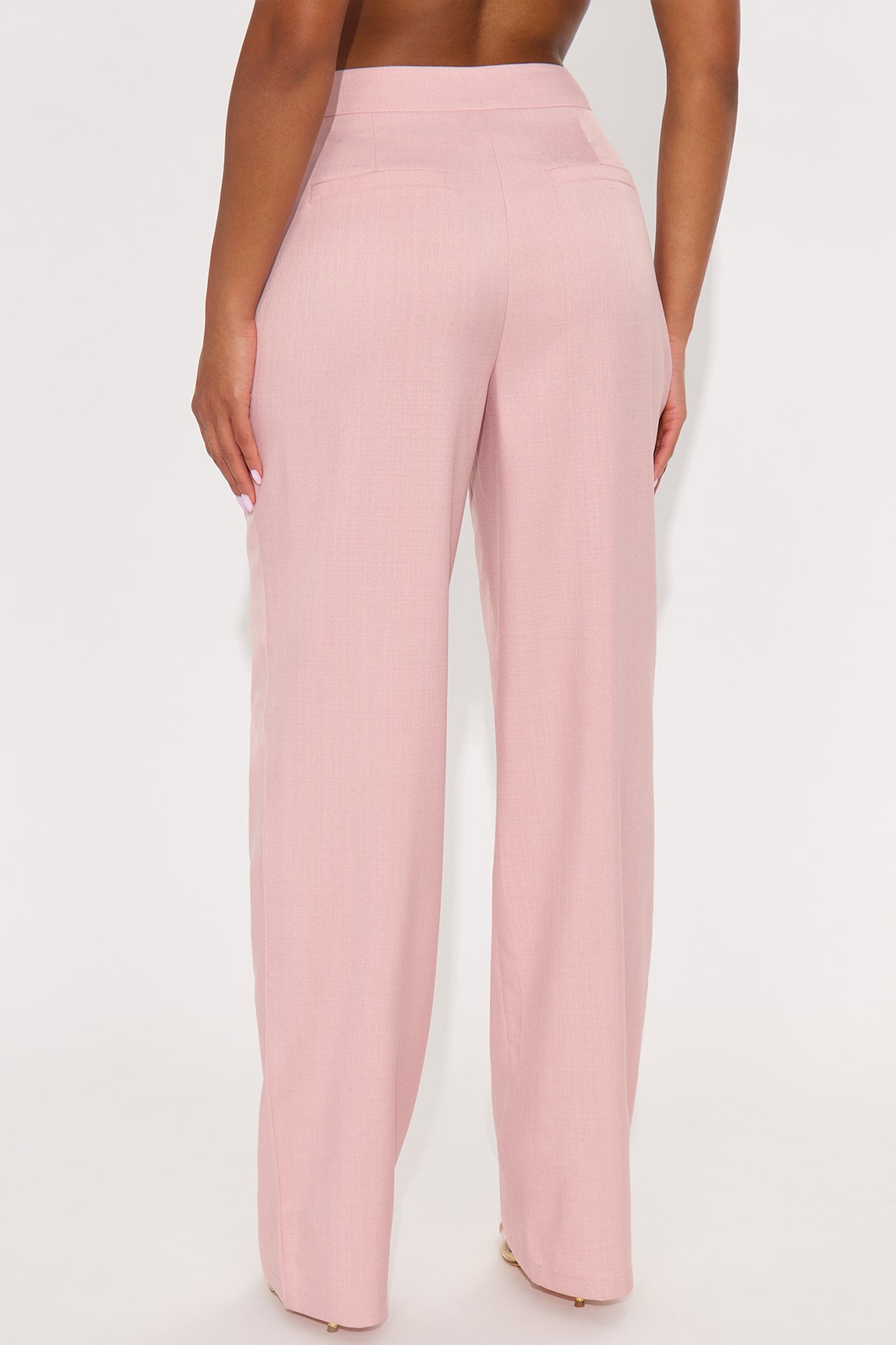 Jayla Twill Wide Leg Trouser Pant - Mauve