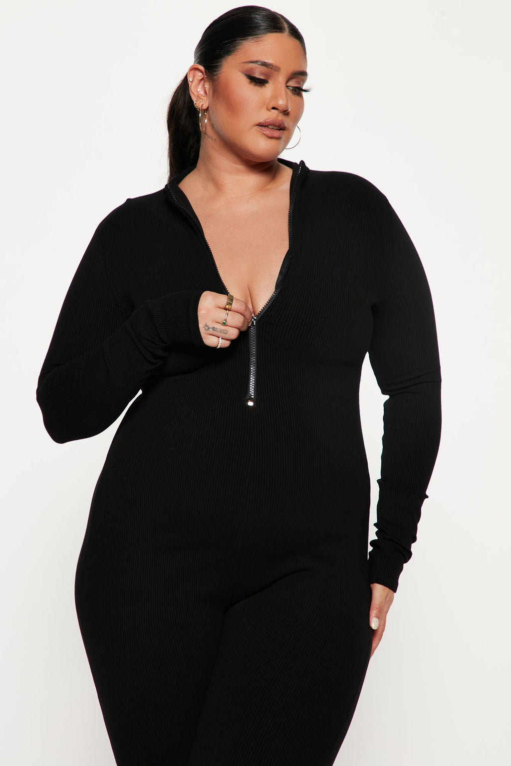 Sabrina Snatched Jumpsuit - Black