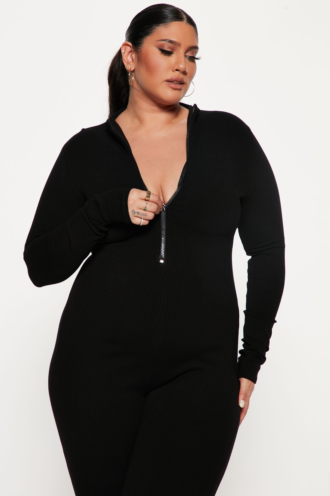 Sabrina Snatched Jumpsuit - Black