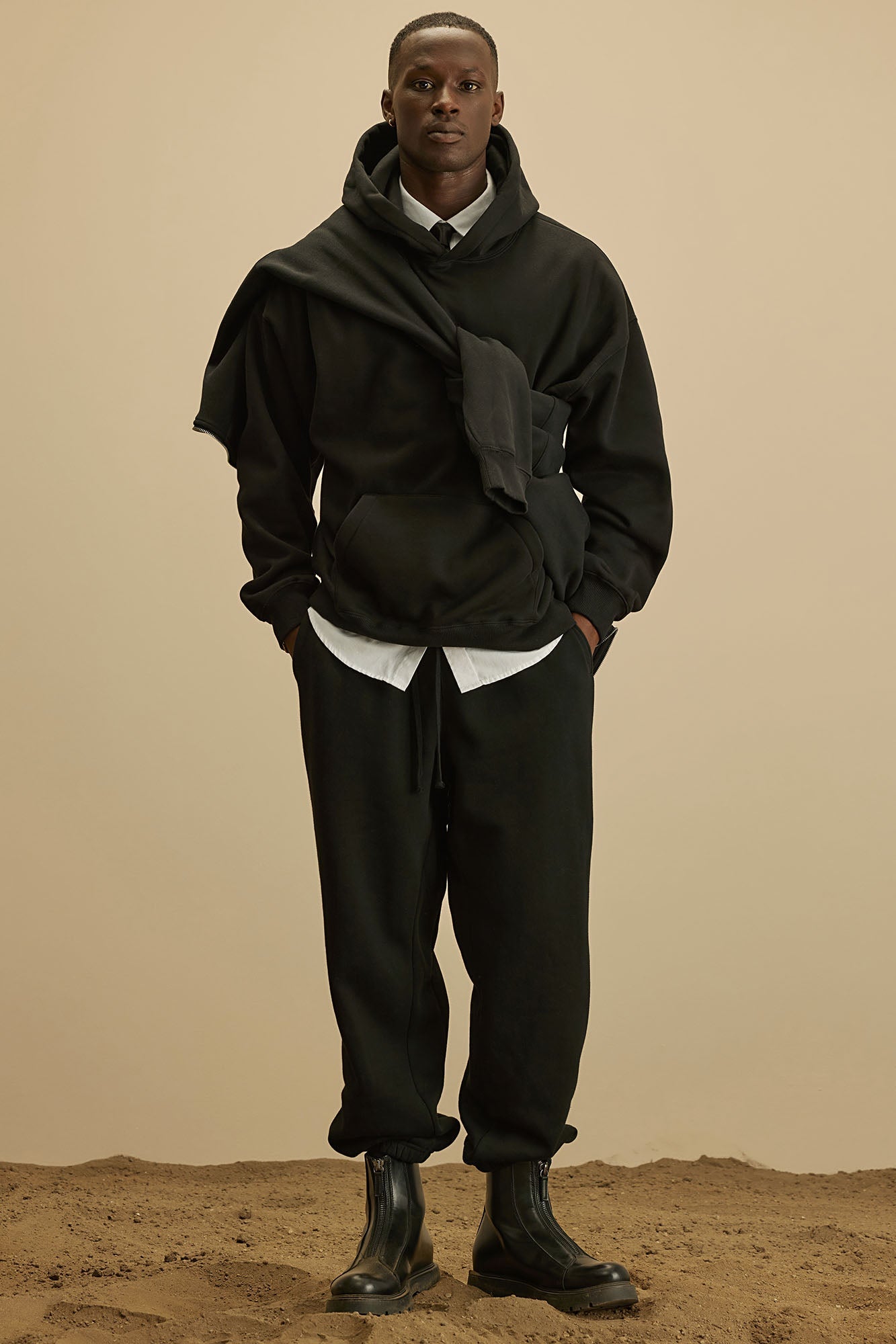 Tyson Oversized Heavyweight Hoodie - Black