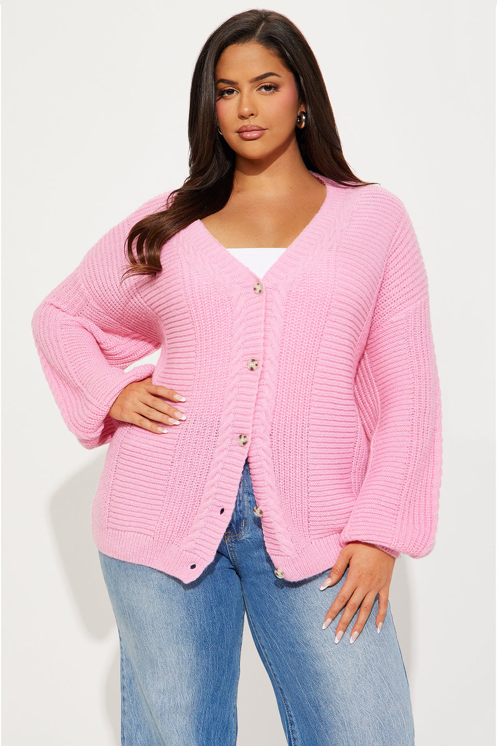 Couch Convo Cardigan - Pink